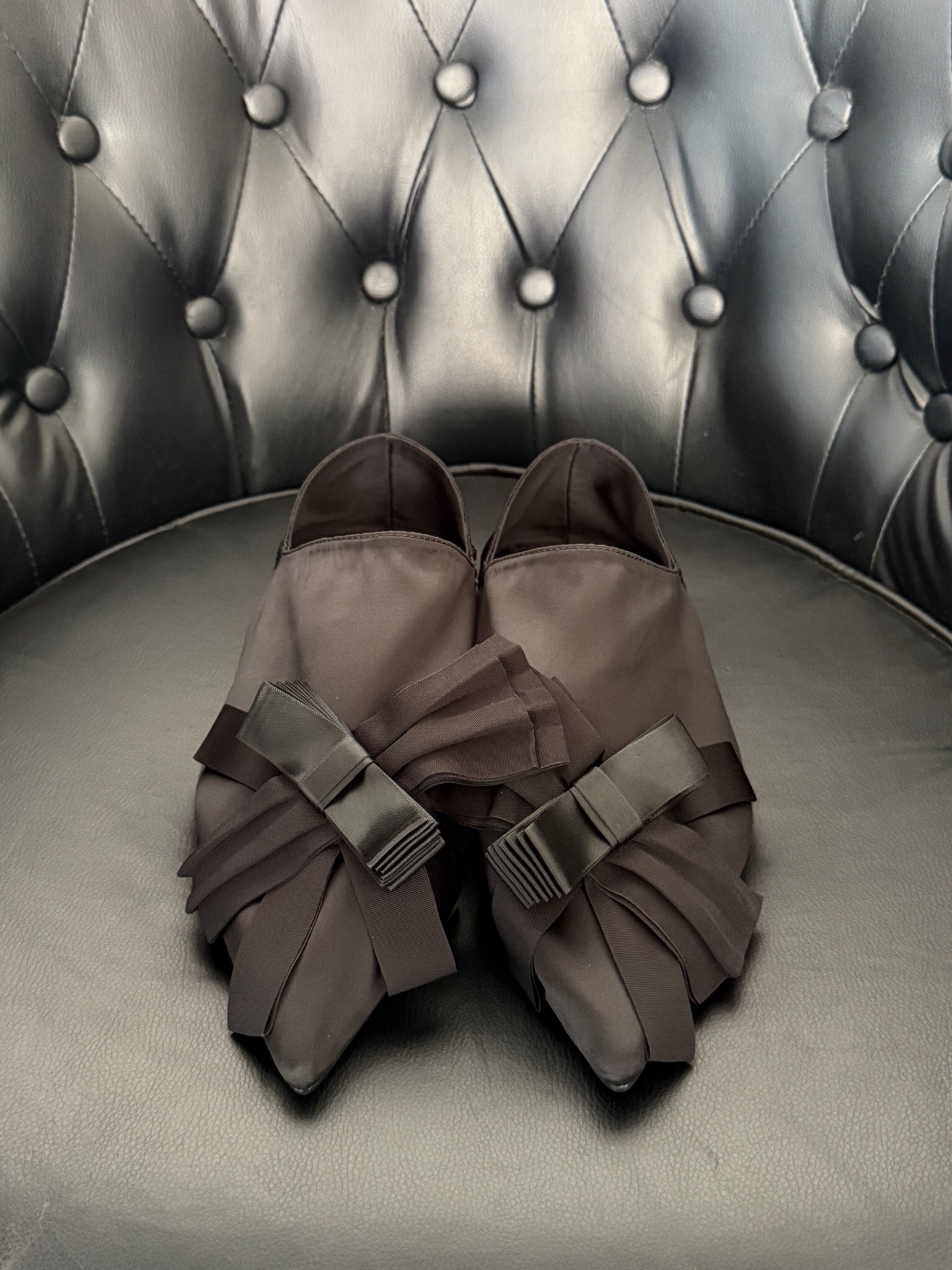 NIGO Balenciaga Men's Spring And Summer New Satin Pointed Casual Single Shoes Neutral Style High Street Trend Flat Shoes #nigo81374