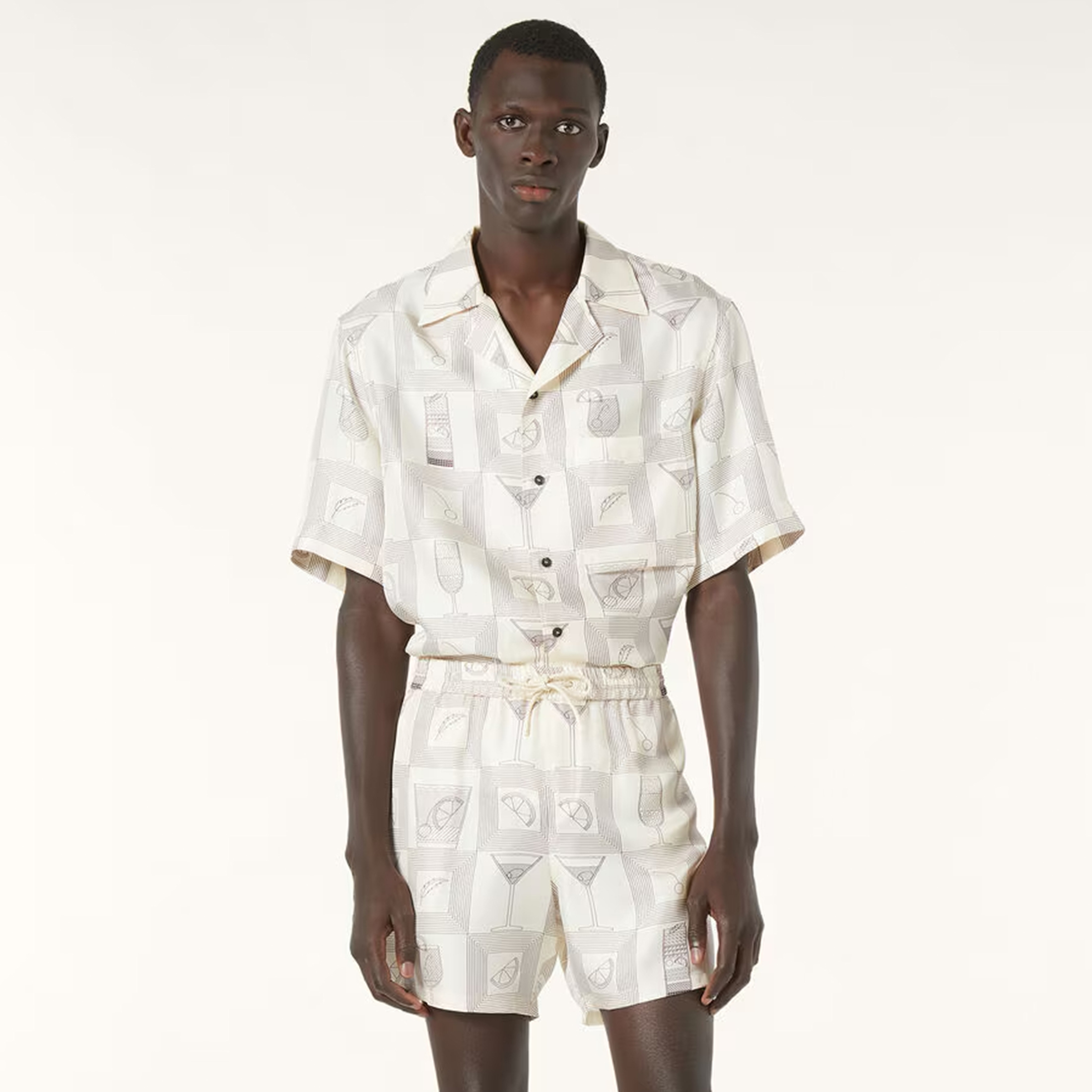 NIGO Loro Piana Federico Men's Spring Summer Printed Lapel Single Breasted Shirt Loose Straight Casual Pants Ngvp #nigo1722