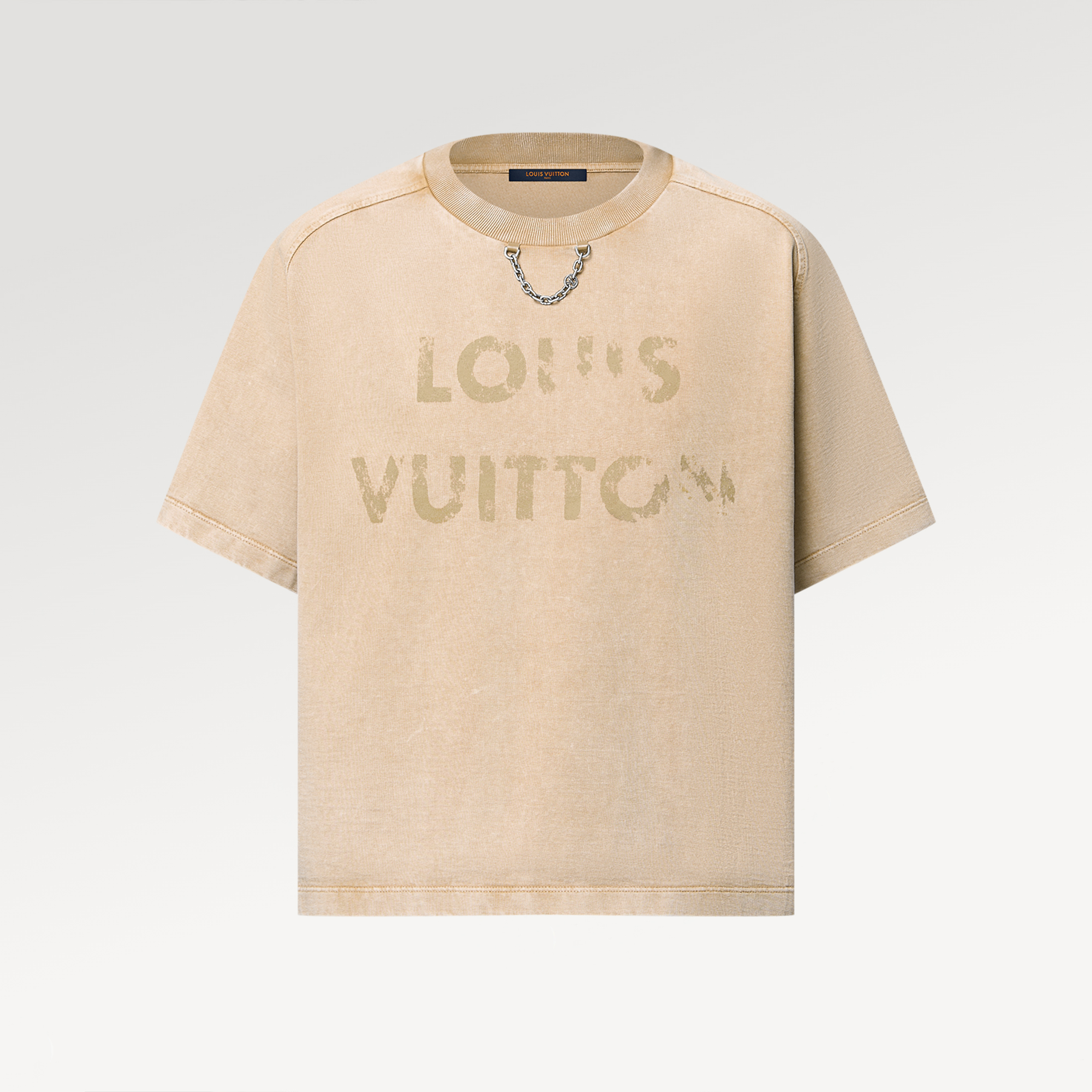NIGO Louis Vuitton Women's Spring And Summer Vintage Aged Faded T Shirt Fashion Flat Shorts Letter Logo Casual Suit Set #nigo81376