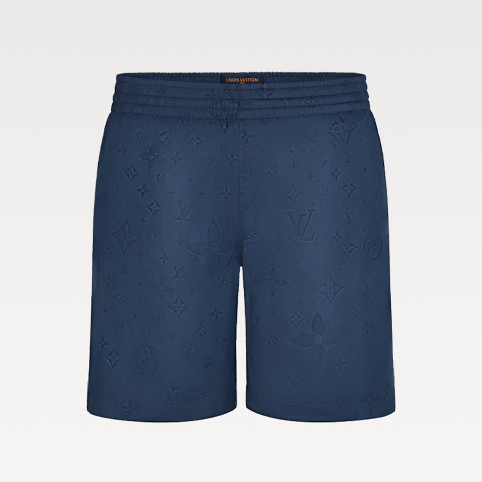 NIGO Louis Vuitton Men's Signature Beach Shorts Dark Print Solid Color Summer Loose Casual Shorts #nigo81327