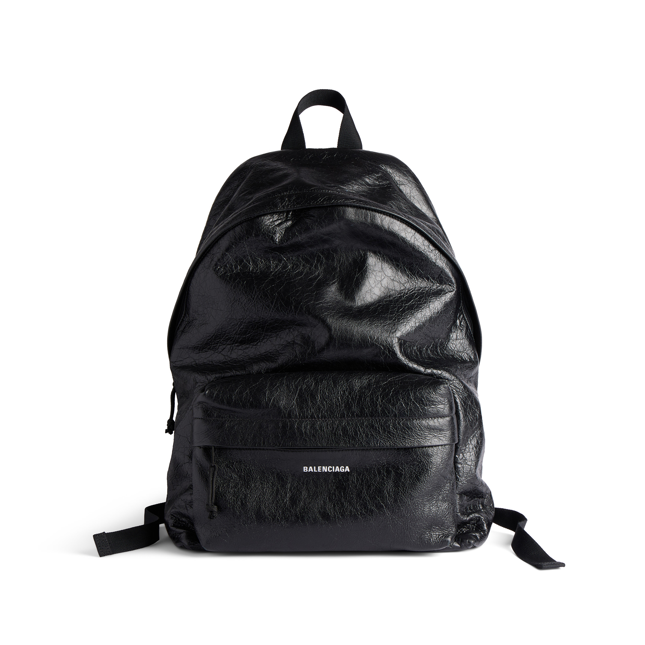 NIGO Balenciaga Explorer Men's Solid Color Letter Print Oil Wax Leather Book Bag Backpack Bags #nigo77327