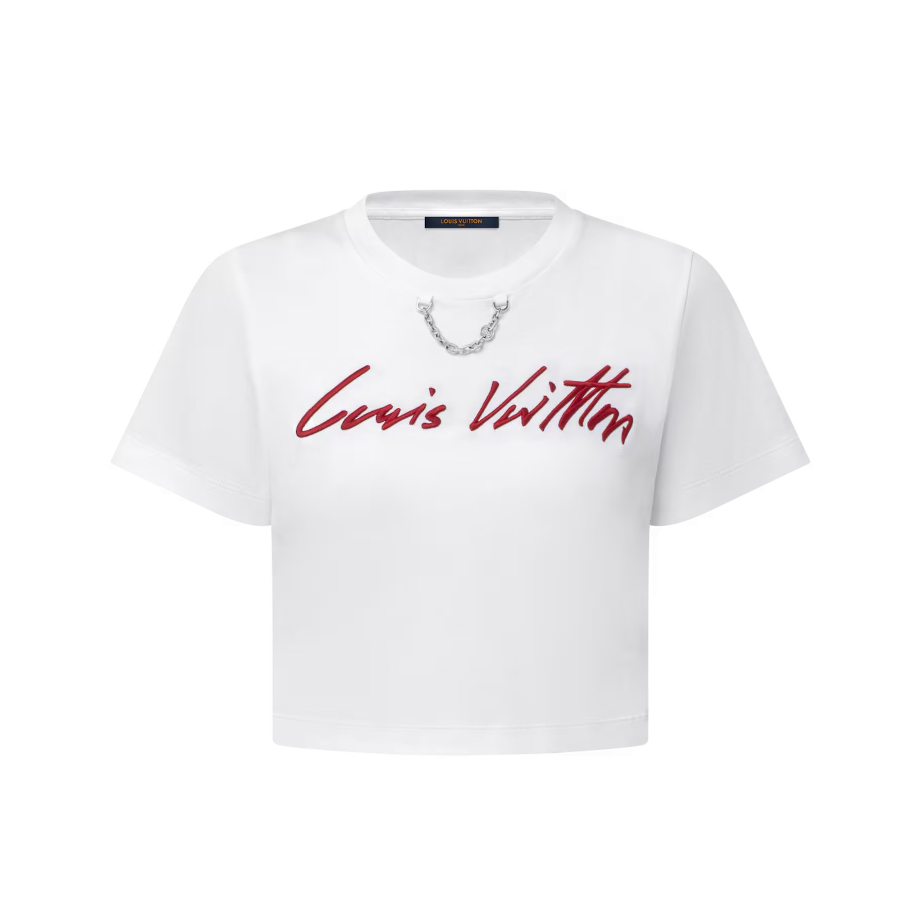 NIGO Louis Vuitton Women's Summer Solid Color Embroidered Letter Print Round Neck Cotton Short T-Shirt #nigo77359
