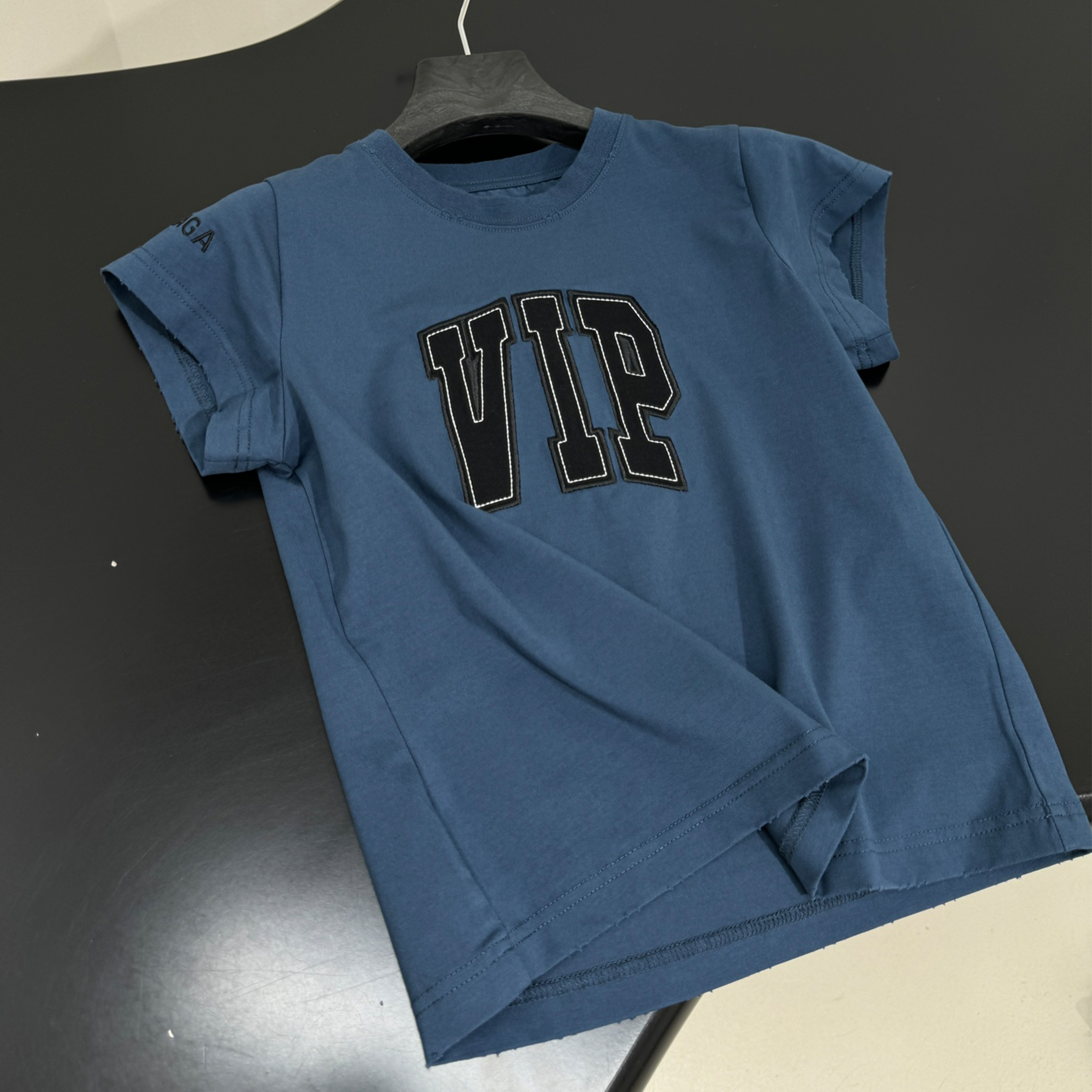 NIGO Balenciaga Women's Vip Team Logo Shrunk T-shirt In Dark Blue Spring And Summer Fashion Trend Short Embroidery Logo Retro Casual T-shirt Top Ngvp #nigo1725