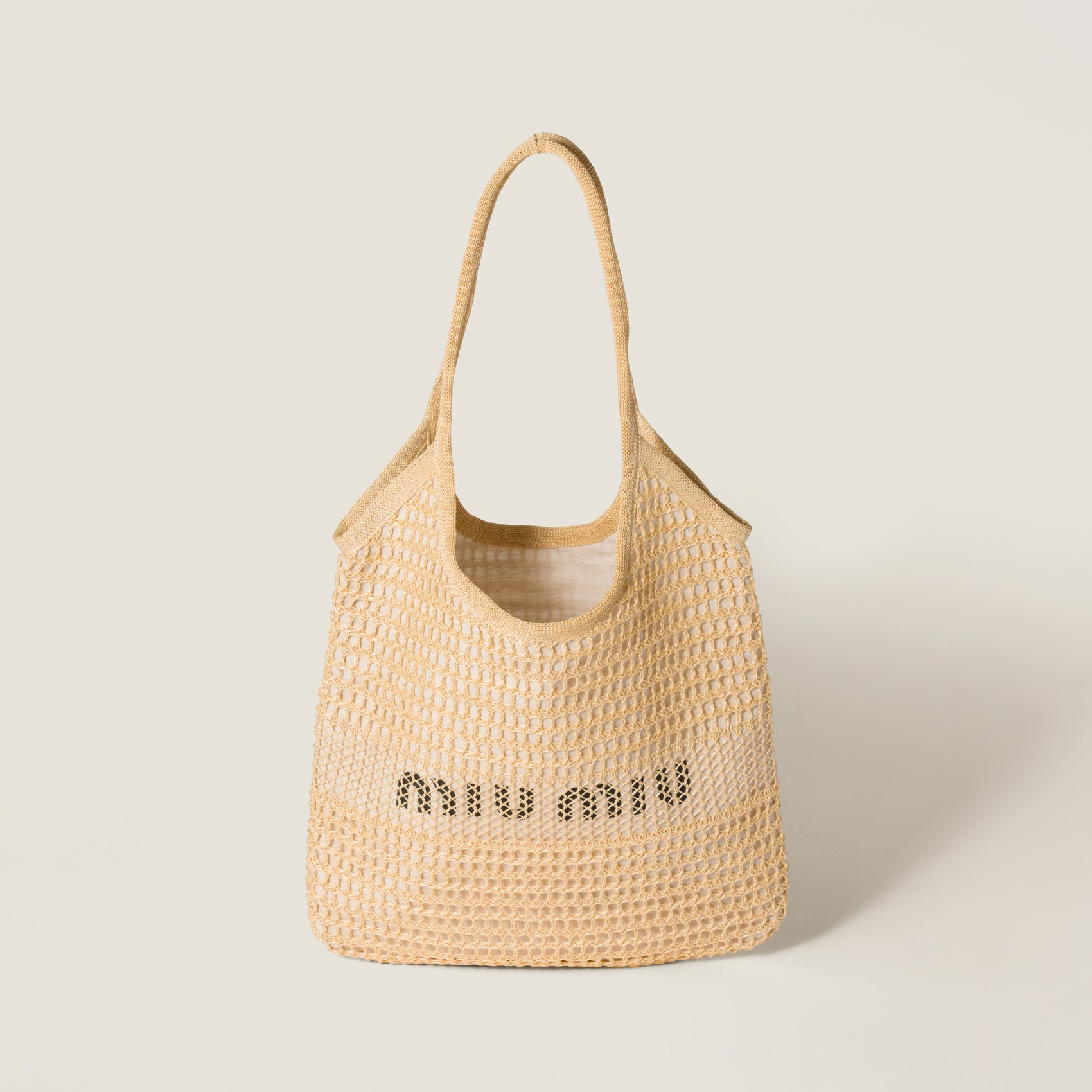 NIGO MiuMiu IVY Raffia Women's Solid Color Linen Woven Mesh Letter Print Shopping Bag Shoulder Bags #nigo77355
