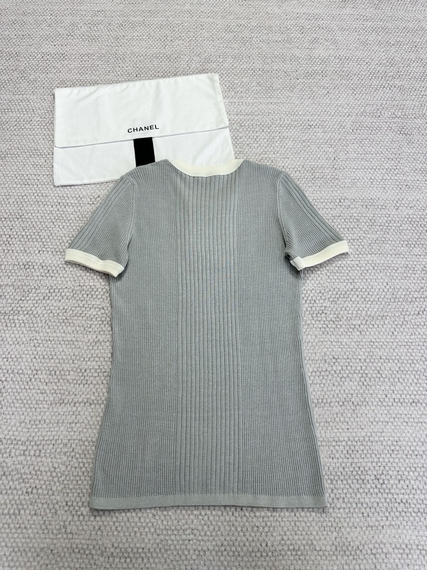 NIGO Chanel Women's Summer Solid Color Cotton Knitted Round Neck Short Sleeve T-Shirt #nigo77364