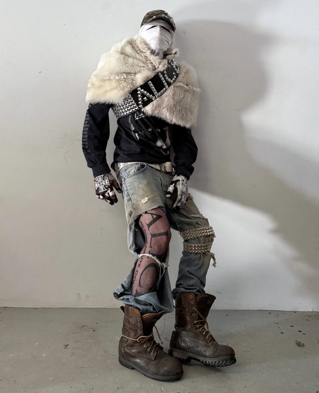 NIGO Alice Hollywood Men Women Fashion High Street Wide Rivet Belt Hip Hop Trend Solid Color Belt Ngvp #nigo1815