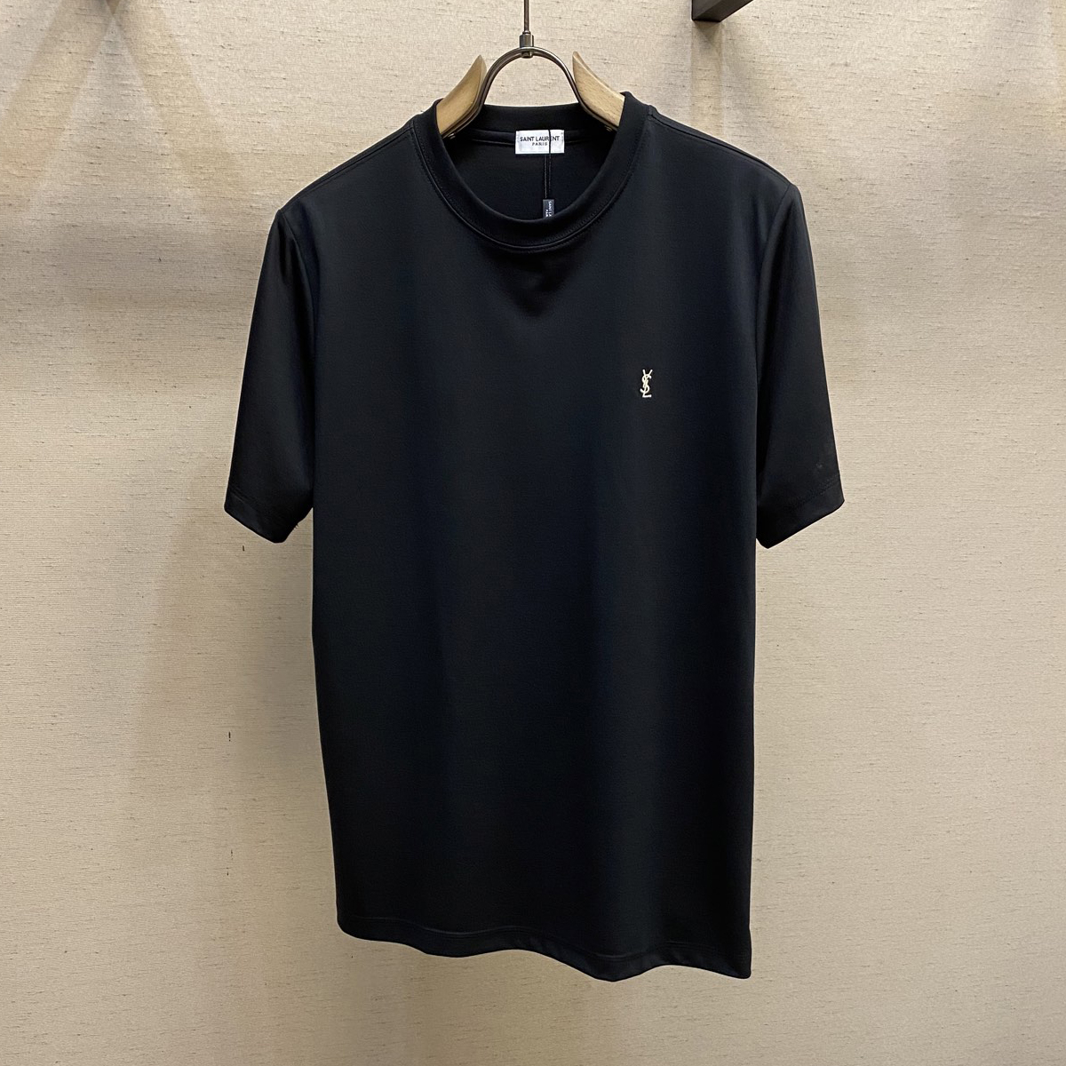 NIGO SAINT LAURENT Men's and Women's Summer Solid Color Embroidered Logo Round Neck Cotton Short Sleeve T-Shirt #nigo77367