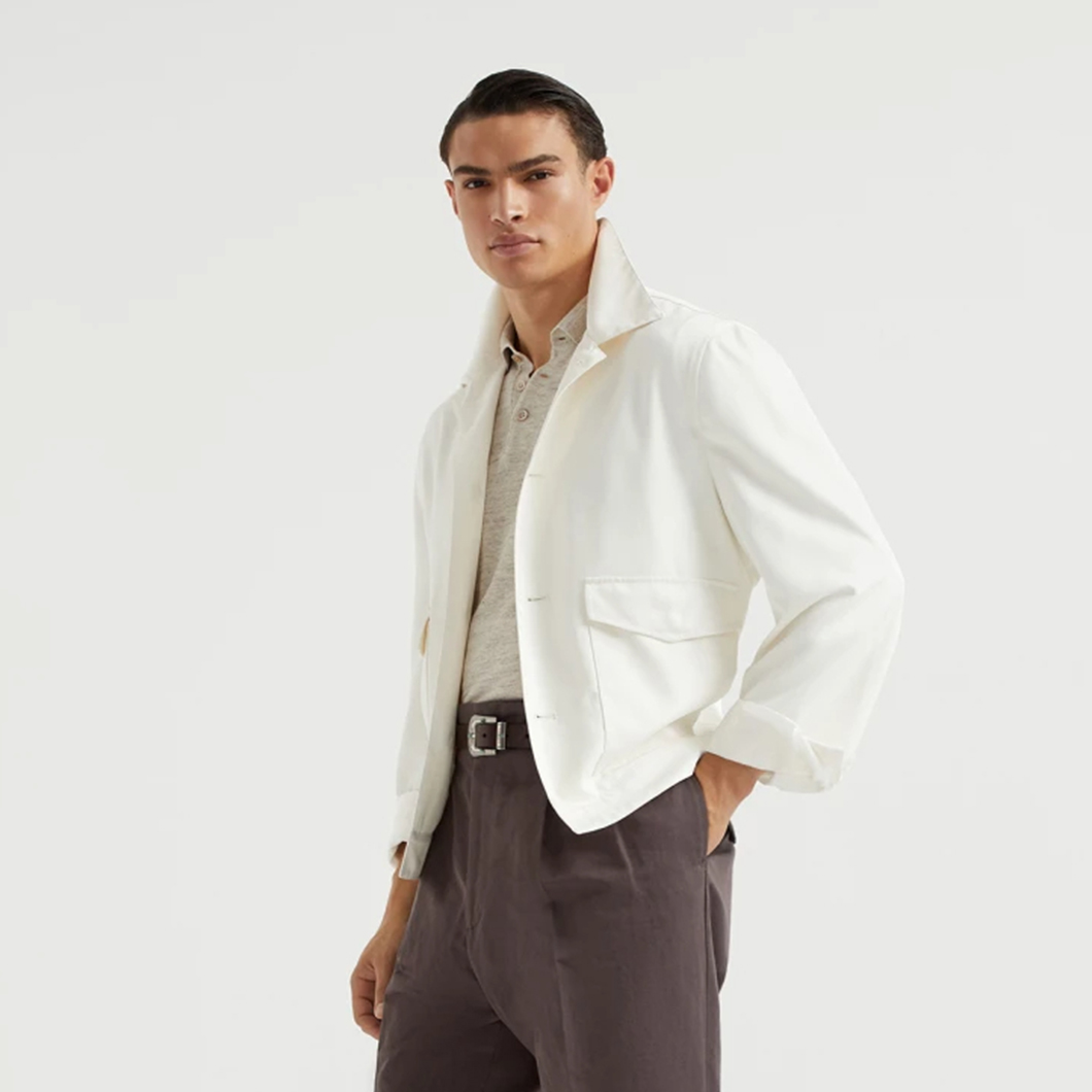 NIGO Brunello Cucinelli Men's Spring & Autumn Délavé Silk Twill Solid Color Long Sleeve Shirt Style Outerwear Jacket Ngvp #nigo1813