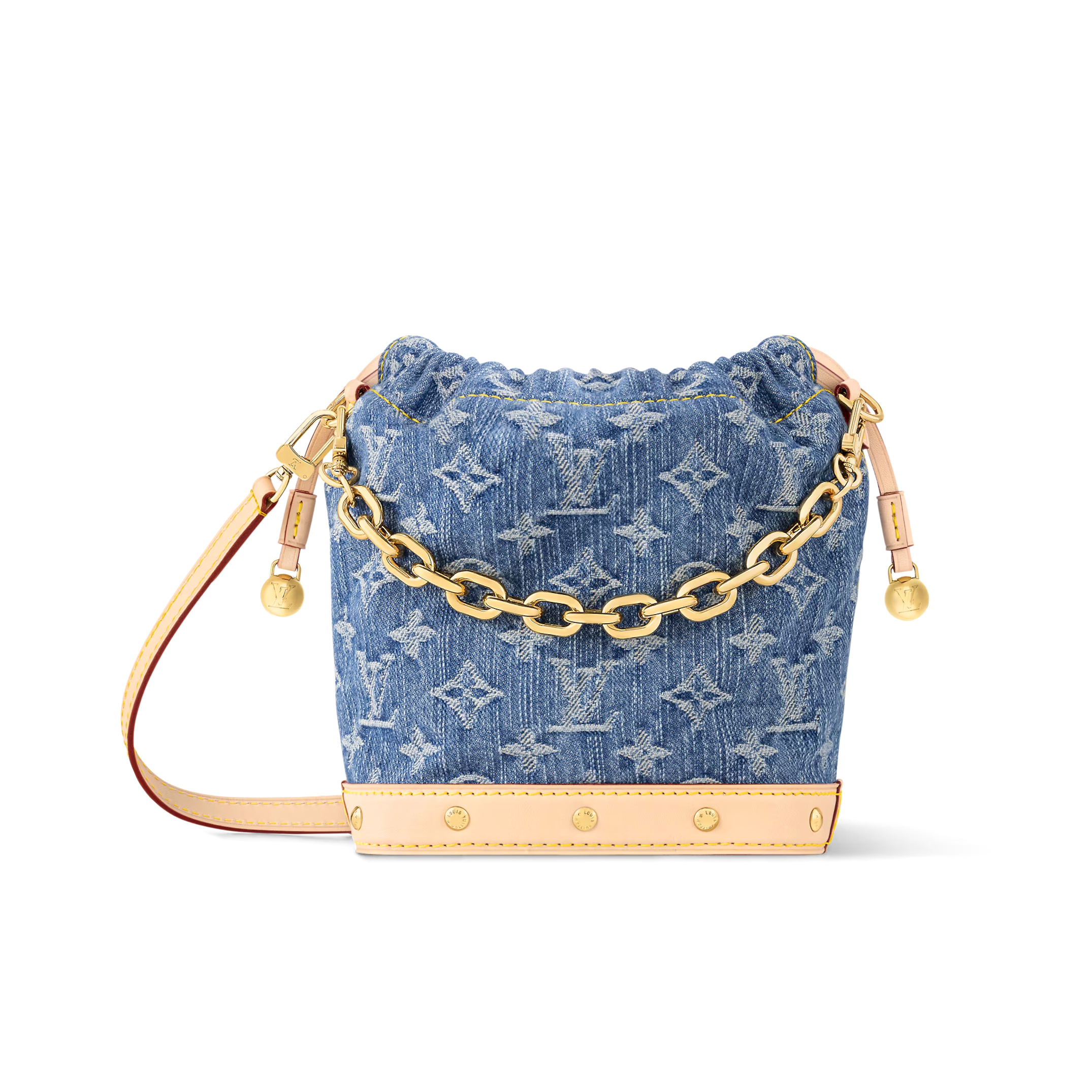 NIGO Louis Vuitton Nano Noé Women's Classic Metal Hardware Brand Printed Removable Adjustable Shoulder Strap Denim Crossbody Bag Shoulder Bags Handbag #nigo77378
