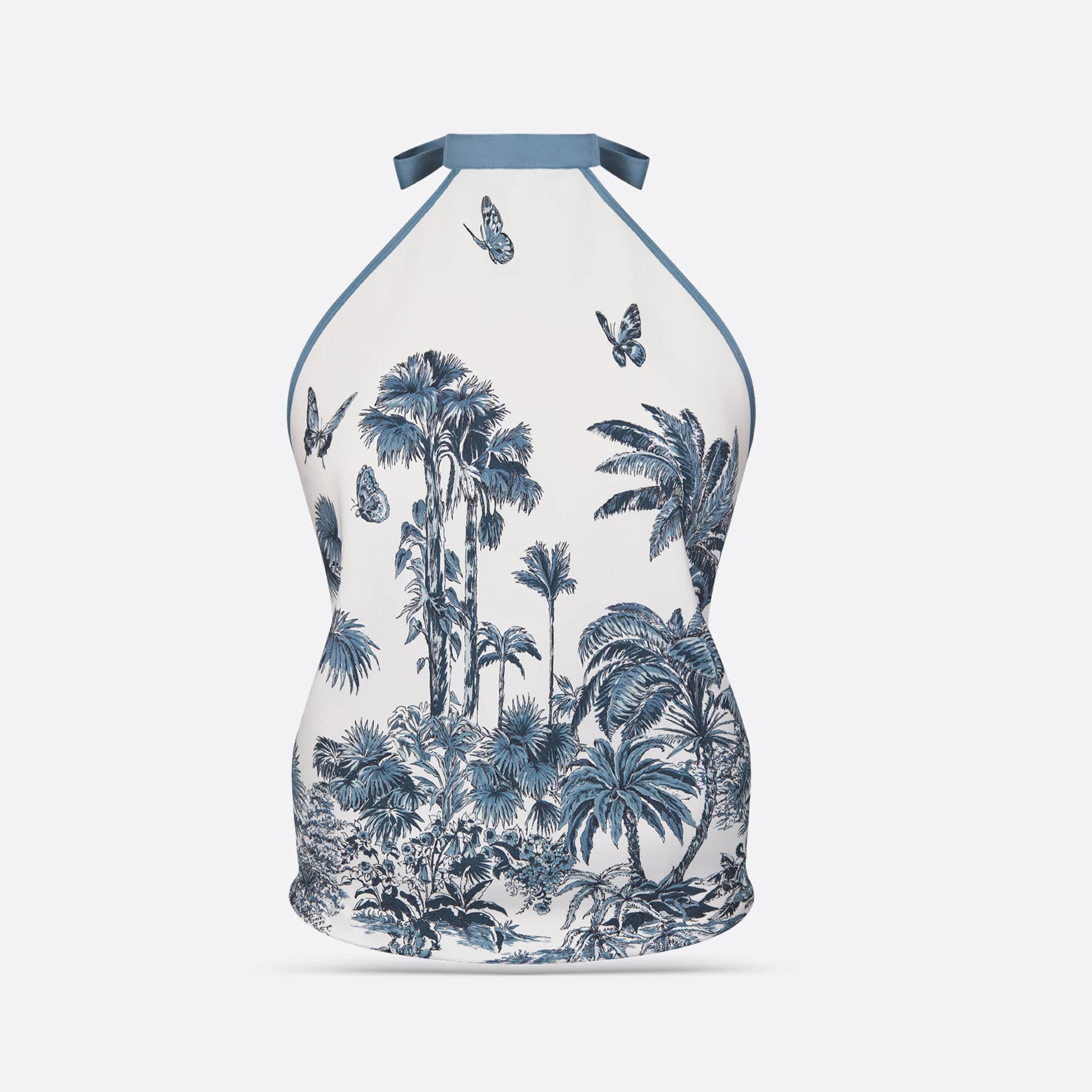 NIGO Dior Women's Dioriviera Mulberry Silk Print Summer High Street Colorblocking Hanging Neck Camisole Sleeveless Top Ngvp #nigo1823