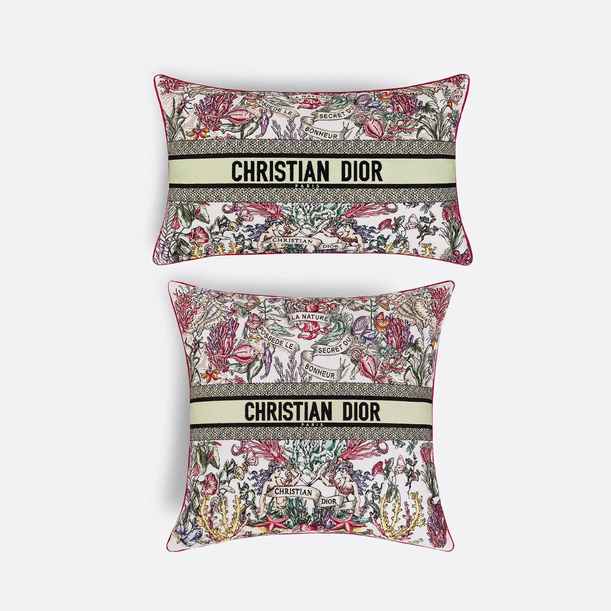 NIGO Dior Embroidered Pattern Printed Cushion 50 X 50 cm Lumbar Pillow 30 X 50 cm Home Accessories #nigo77393