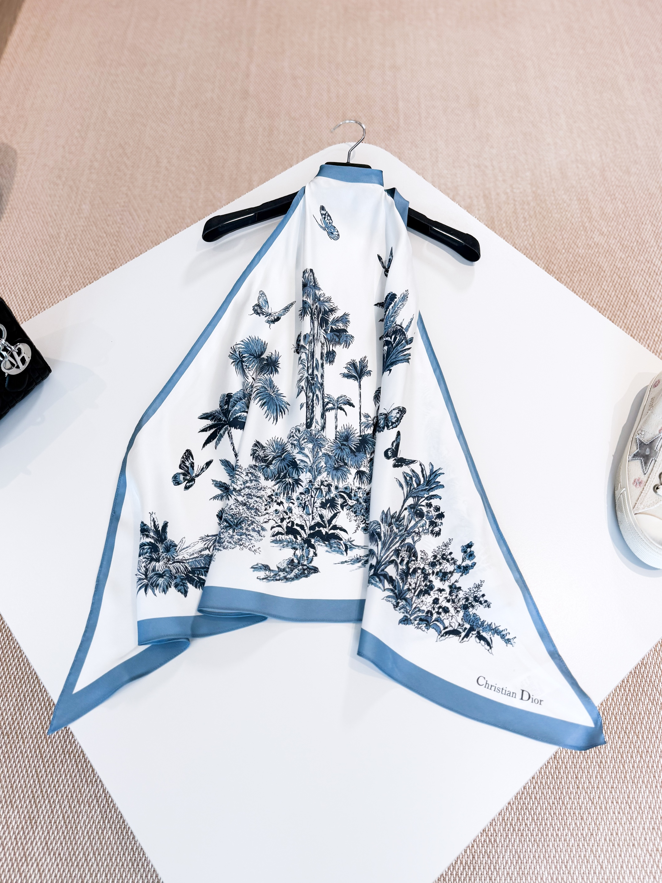 NIGO Dior Women's Dioriviera Mulberry Silk Print Summer High Street Colorblocking Hanging Neck Camisole Sleeveless Top Ngvp #nigo1823