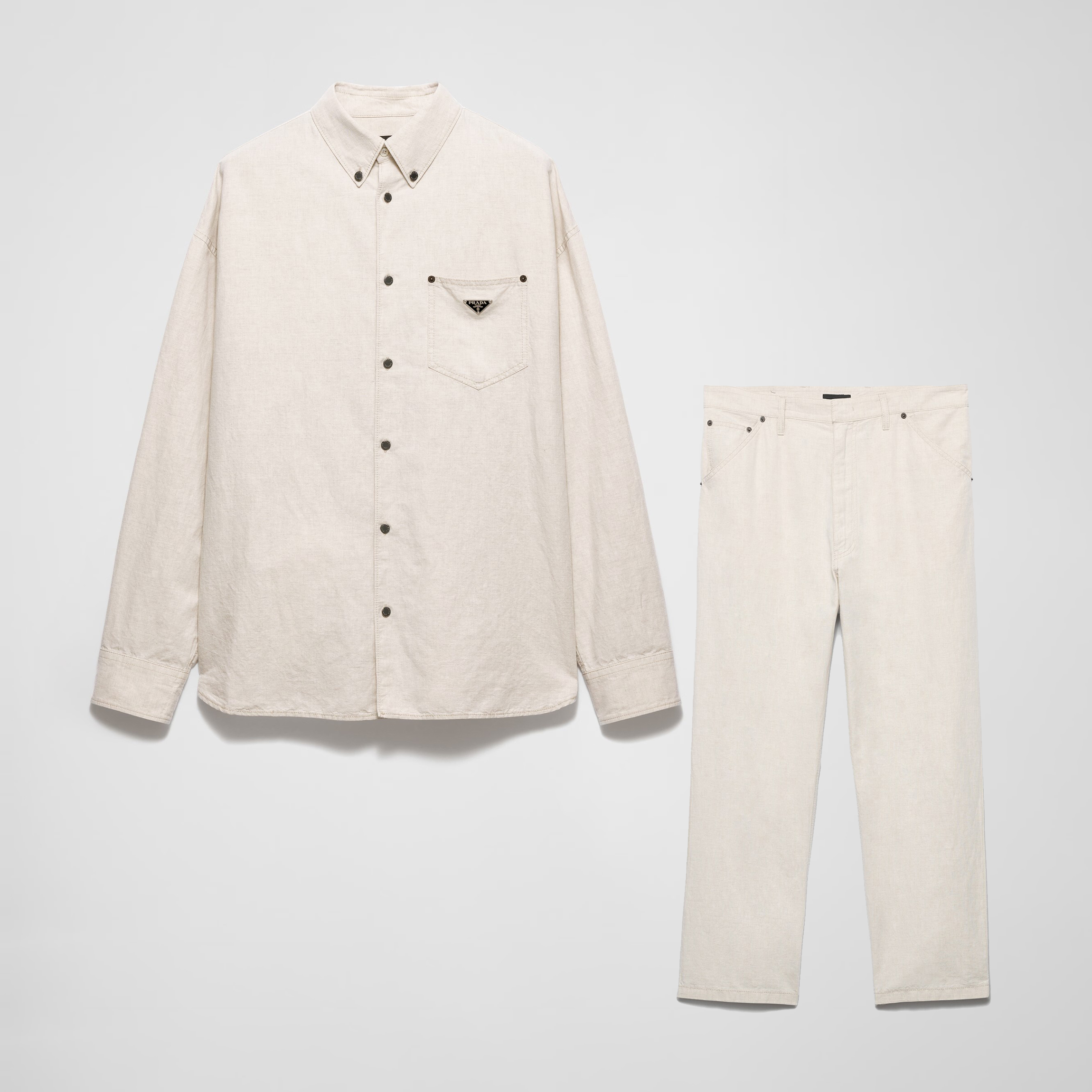 NIGO Prada Men's Fall And Winter Solid Color Lapel Single Breasted Linen Long Sleeved Jacket Casual Trousers Pants Set Suit #nigo77392