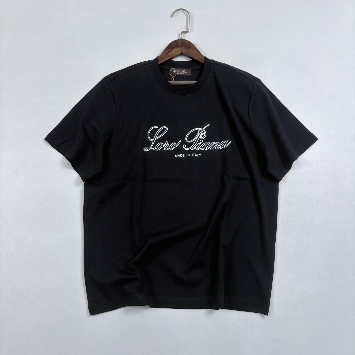 NIGO Loro Piana Men's and Women's Summer Solid Color Letter Print Round Neck Cotton Short Sleeve T-Shirt #nigo77414