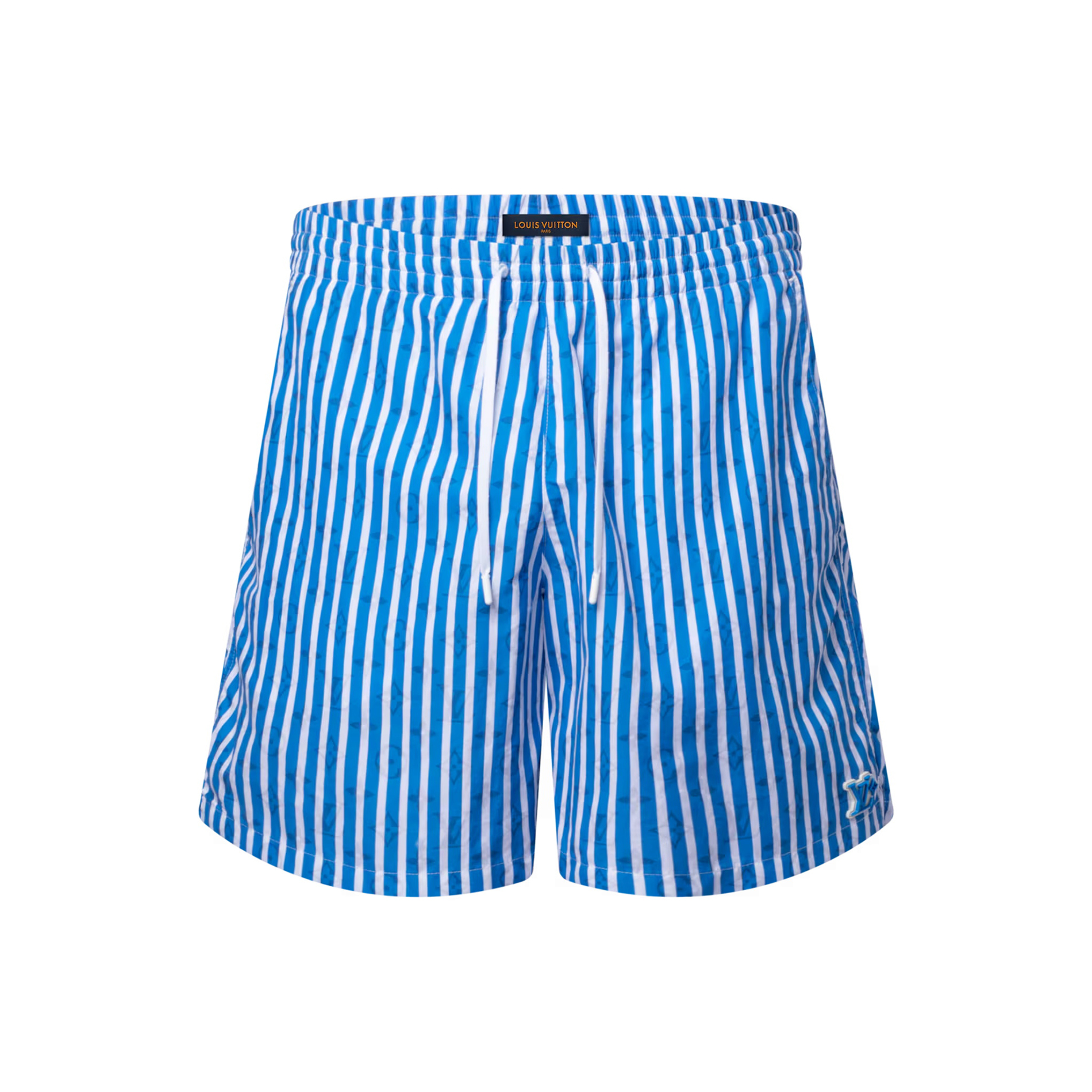 NIGO Louis Vuitton Men's Summer Solid Colour Striped Print Casual Drawstring Beach Shorts #nigo77411