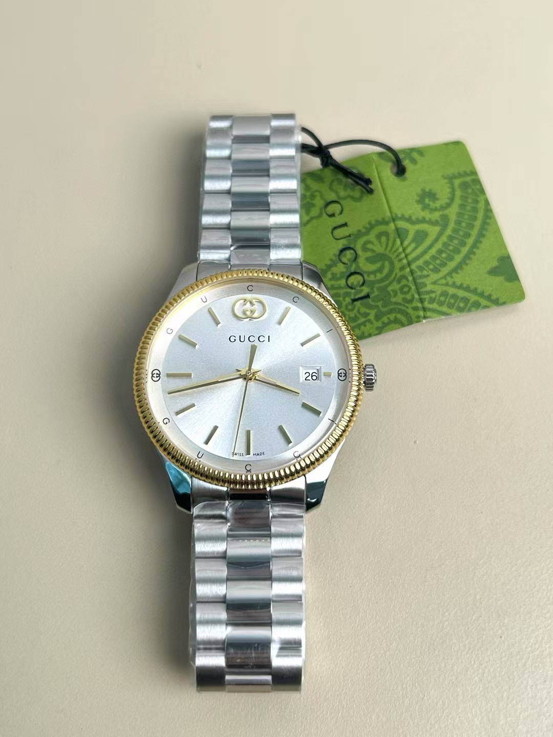 NIGO Gucci G-Timeless Men's And Women's Solid Color Stainless Steel Bracelet Quartz Movement Dial Watch #nigo77428