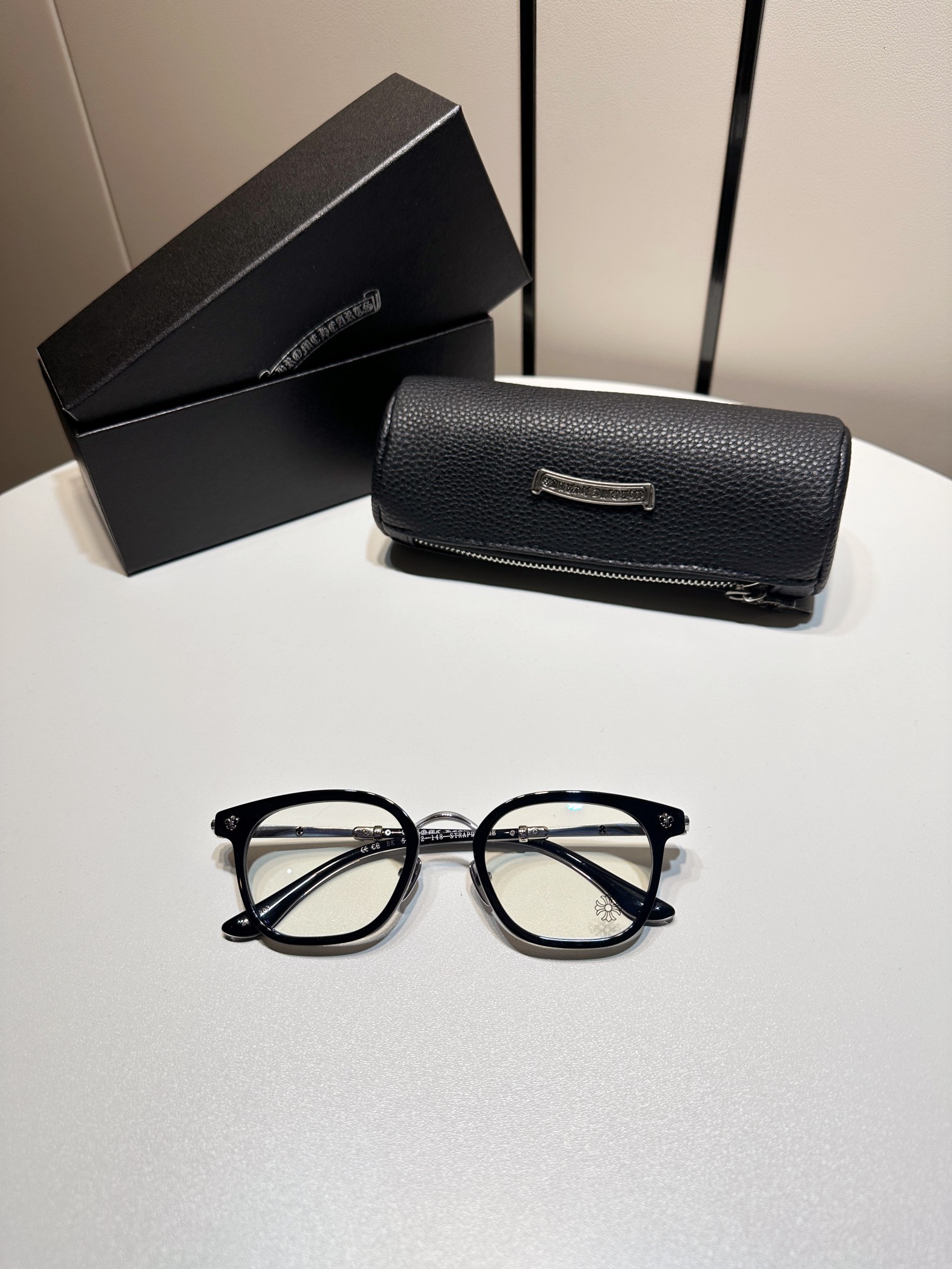 NIGO Chrome Hearts Men's Women's Solid Color Mirror Arm Carved Decoration Casual Fashion Square Glasses #nigo77419