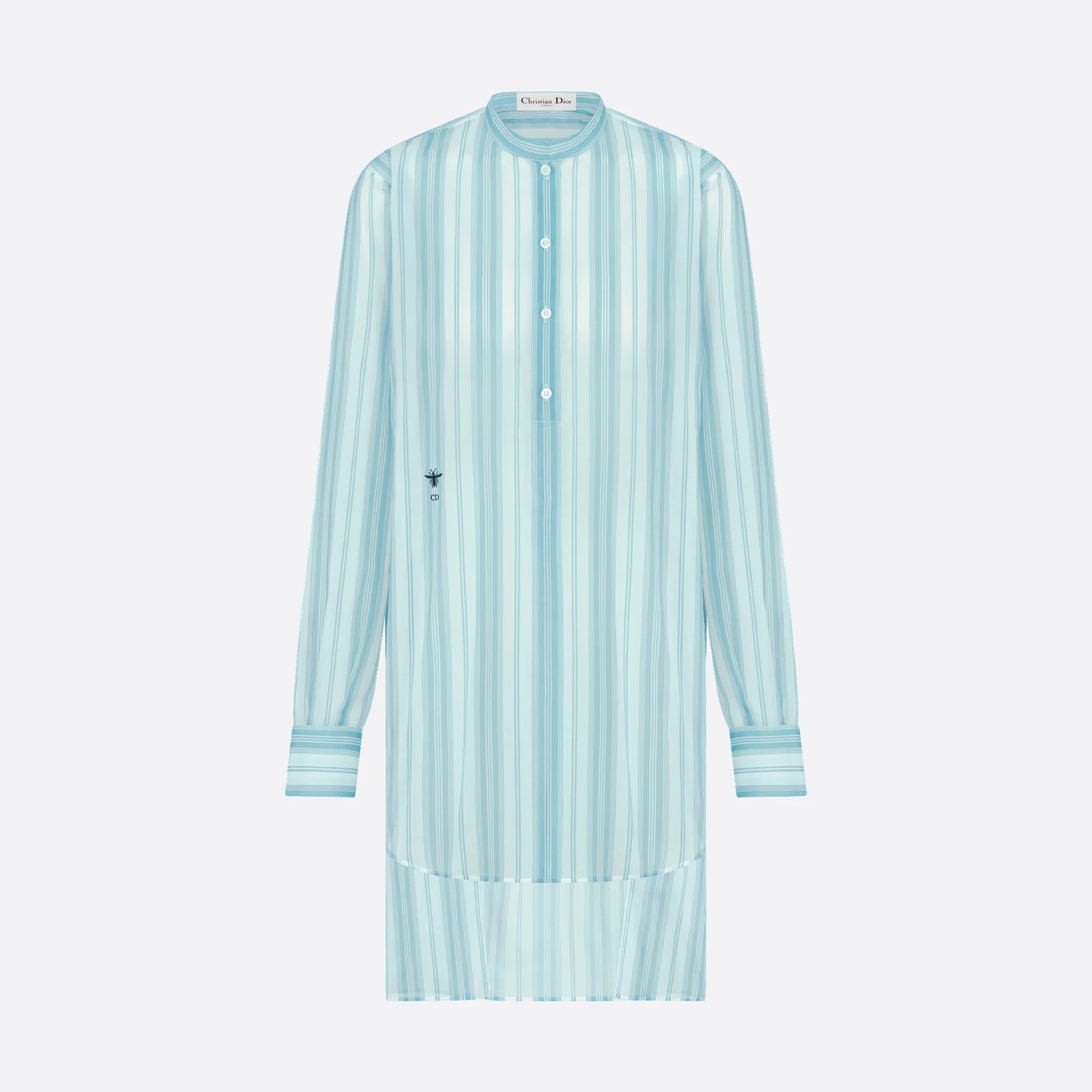 NIGO Dior Women's Summer Striped Printed Lightweight Single-Breasted Long-Sleeved Shirt #nigo77417