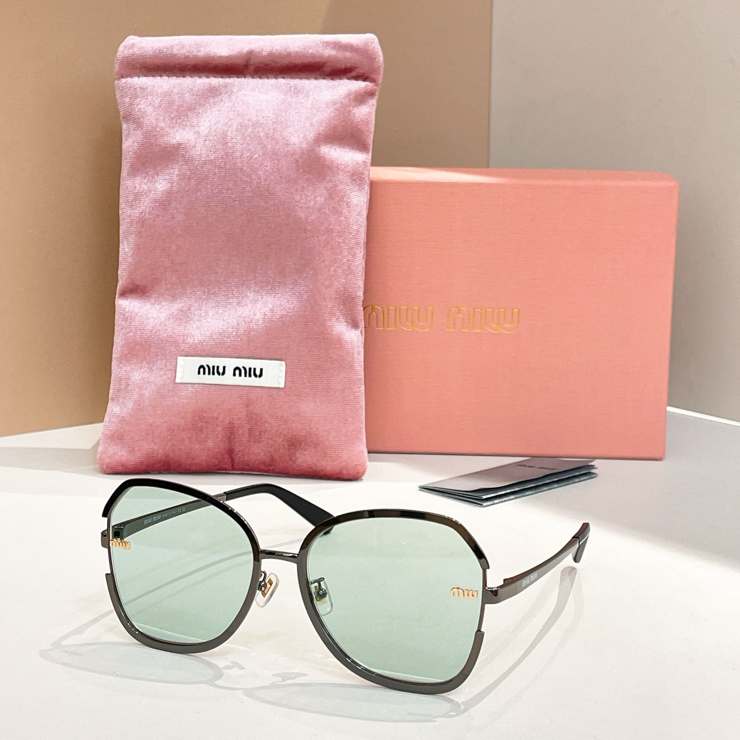NIGO MiuMiu Men's Two Tone Frame Irregular Shaped Sunglasses Eyeglasses Glasses #nigo77418