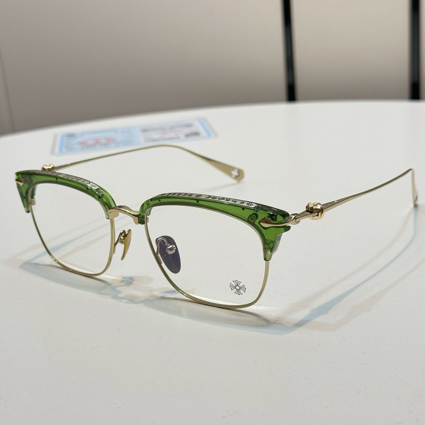 NIGO Chrome Hearts Men's Women's Solid Color Mirror Arm Carved Decoration Casual Fashion Square Glasses #nigo77421