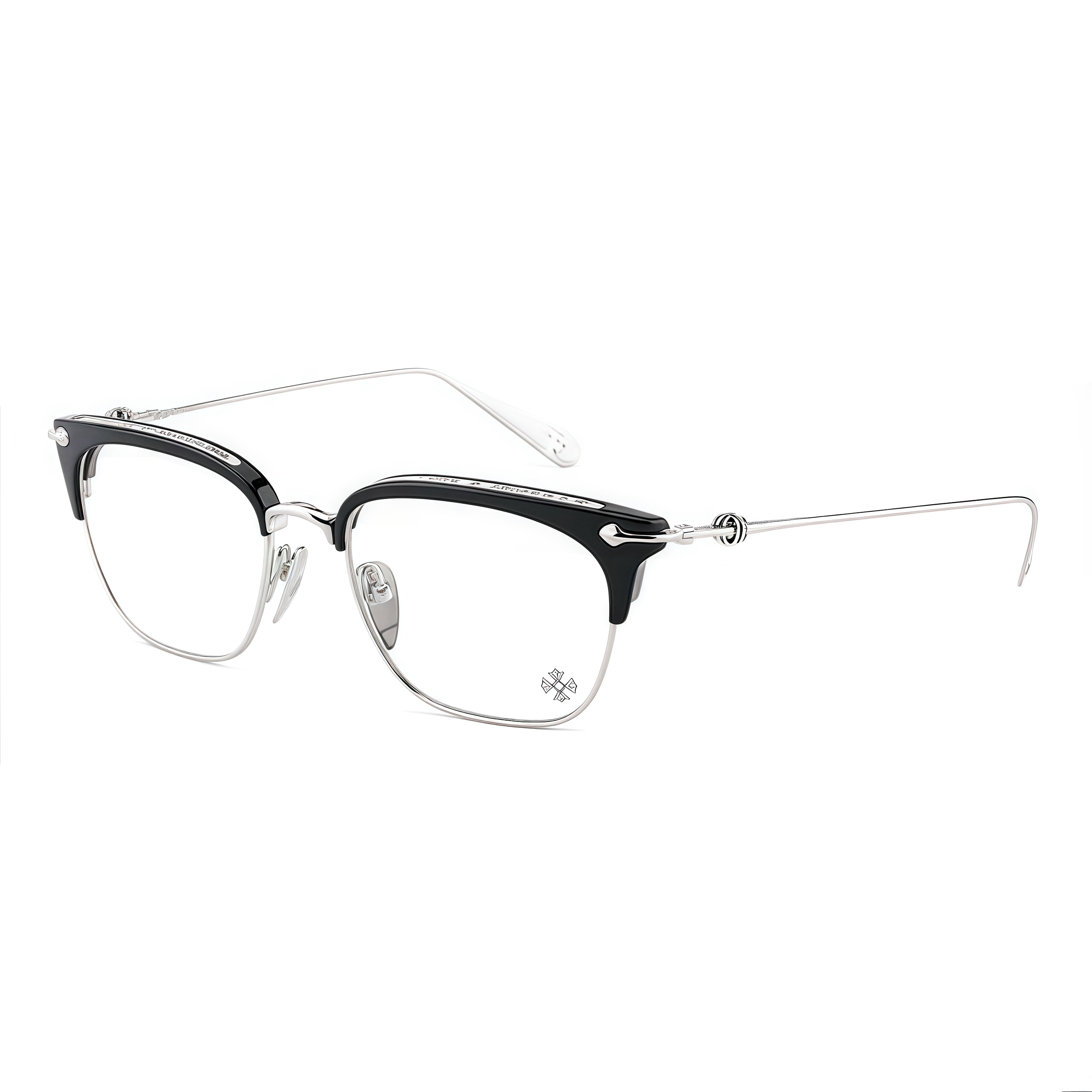 NIGO Chrome Hearts Men's Women's Solid Color Mirror Arm Carved Decoration Casual Fashion Square Glasses #nigo77421