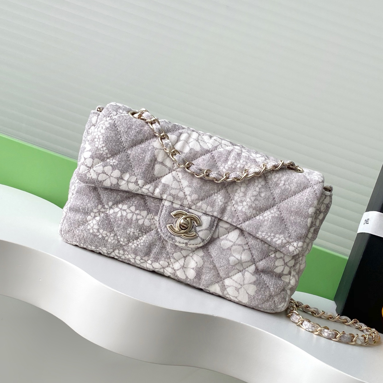 NIGO Chanel Women's Solid Color Chain Cherry Blossom Print Cotton Flap Bag Shoulder Bag Crossbody Bags #nigo77445