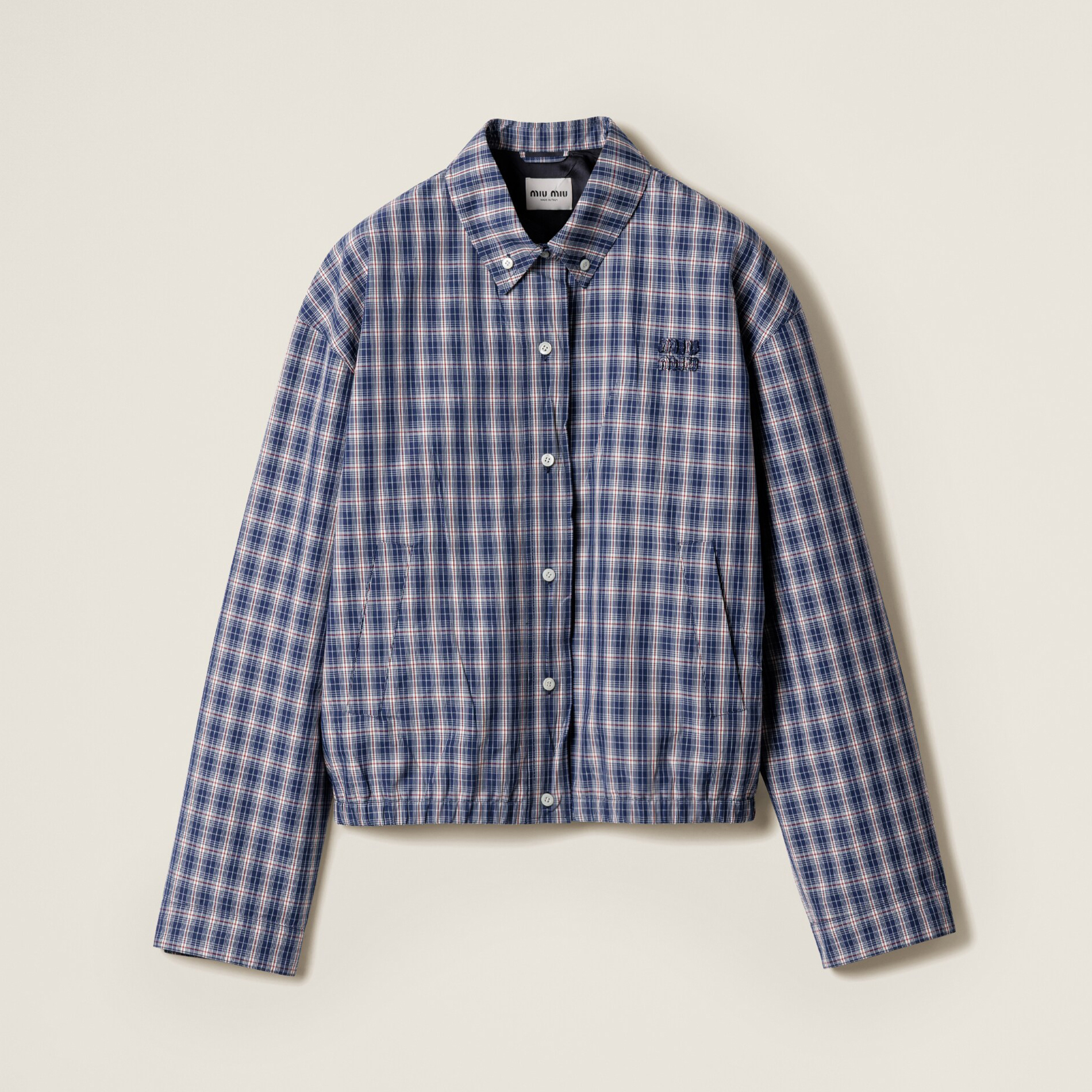 NIGO MiuMiu Women's Spring/Autumn Solid Color Checkered Print Single-Breasted Long-Sleeved Jacket #nigo77447
