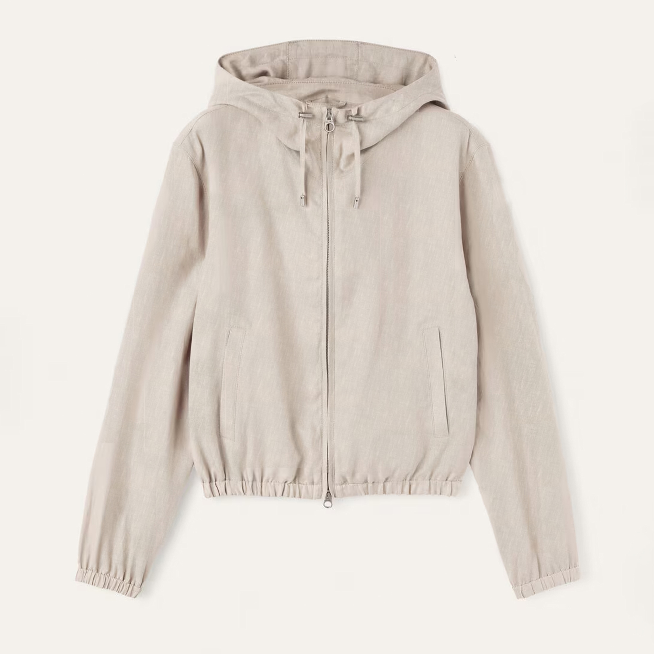 NIGO Loro Piana Elvis Women's Jacket Spring Summer Solid Colour Linen Hooded Zip Short Jacket Fashion Casual Comfortable Thin Jacket Ngvp #nigo1739