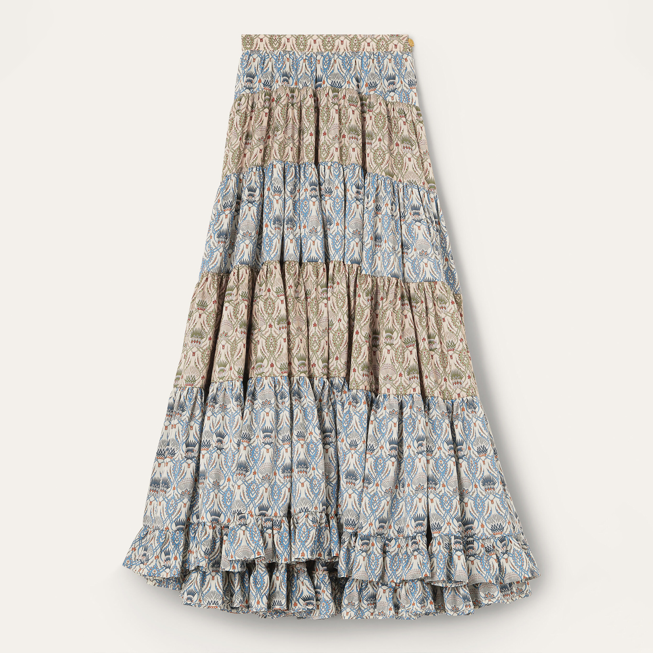 NIGO Loro Piana Herta Floral Silk Half Skirt Cardo Veneziano Ethnic Long Skirt Women's Fashion Elegant Spring Summer Half Skirt Ngvp #nigo1737