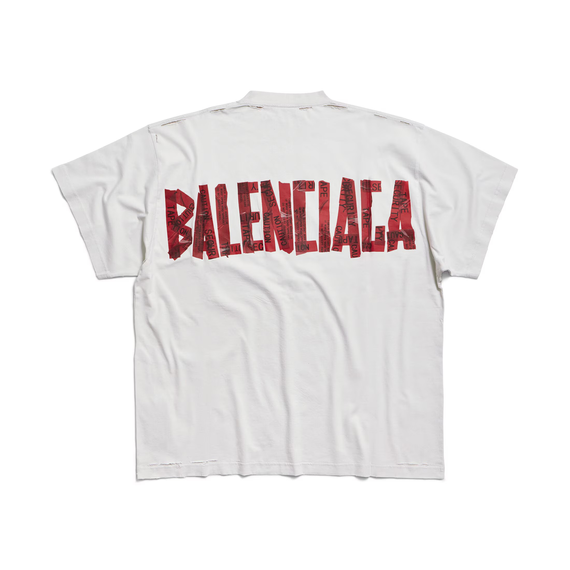 NIGO Balenciaga Men's Summer Solid Color Tape Letter Print Round Neck Cotton Short Sleeve T-Shirt #nigo77438