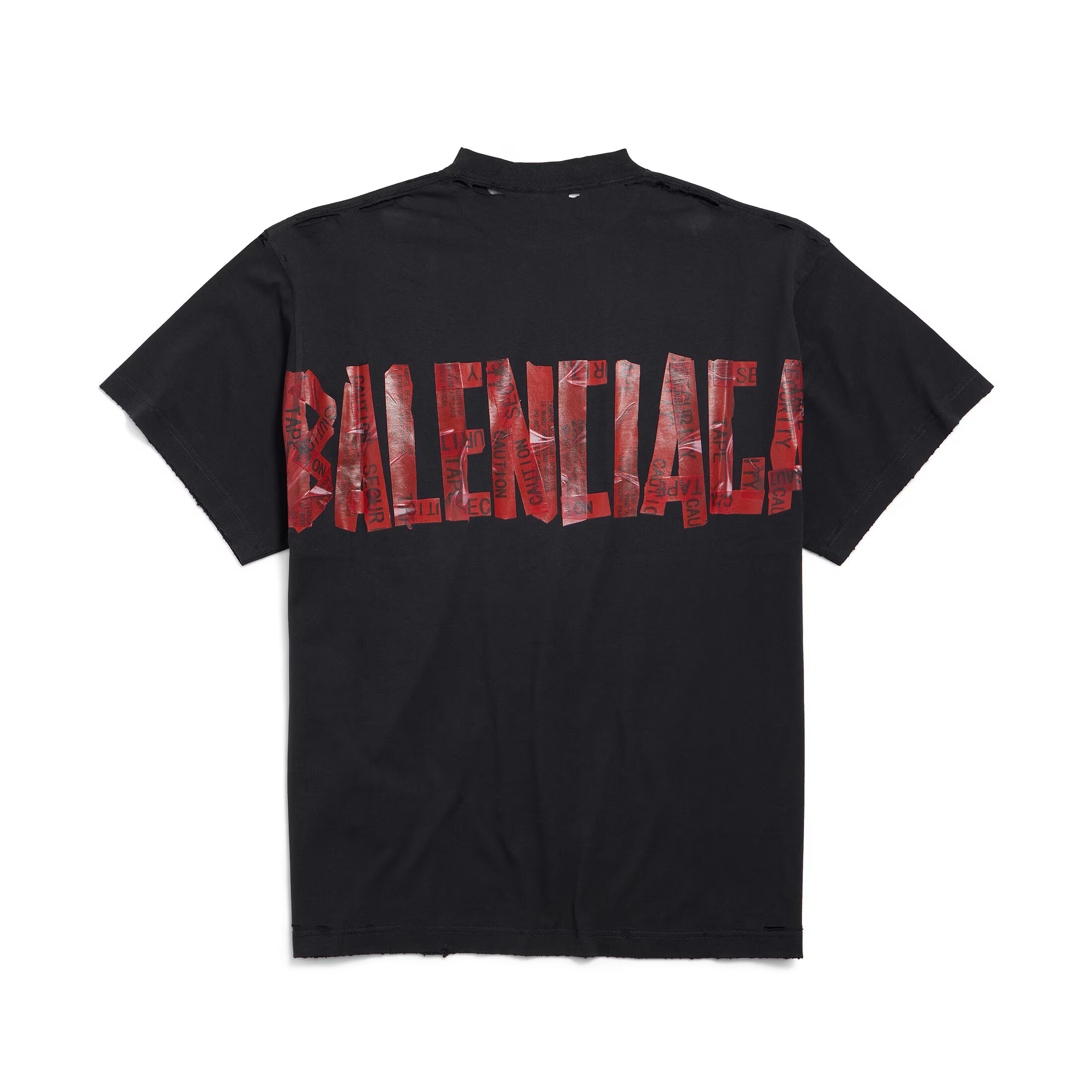 NIGO Balenciaga Men's Summer Solid Color Tape Letter Print Round Neck Cotton Short Sleeve T-Shirt #nigo77438