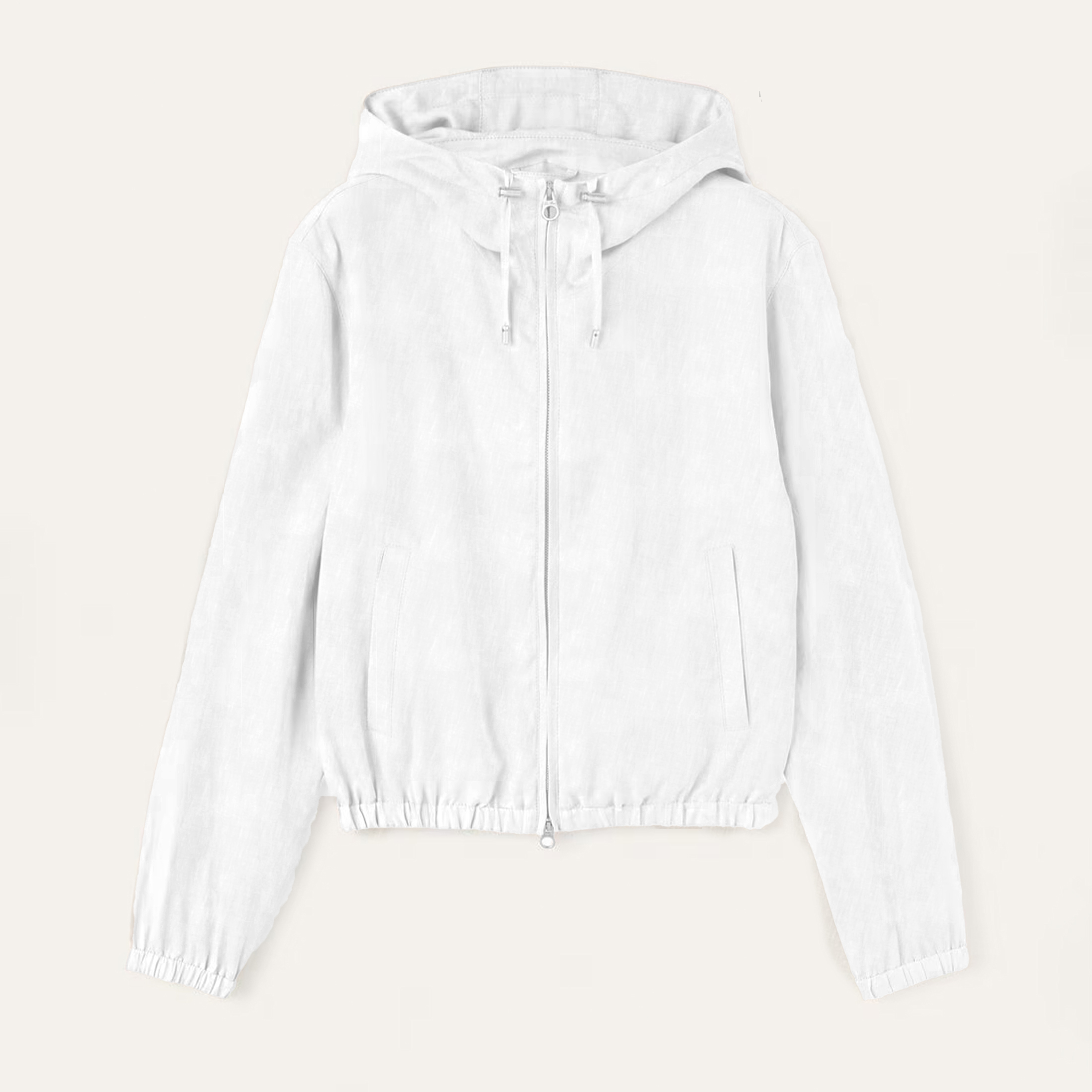 NIGO Loro Piana Elvis Women's Jacket Spring Summer Solid Colour Linen Hooded Zip Short Jacket Fashion Casual Comfortable Thin Jacket Ngvp #nigo1739