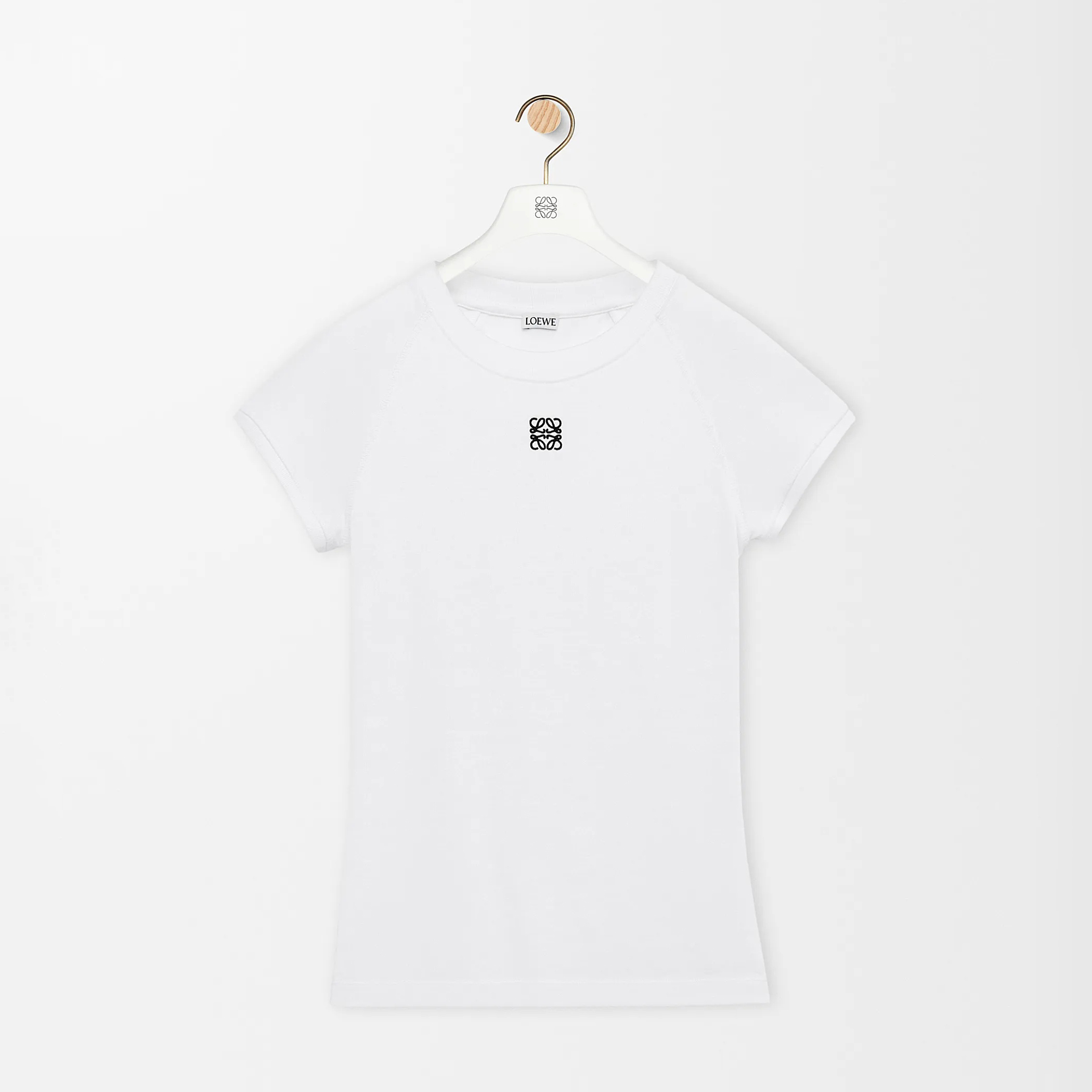 NIGO Loewe Women's Summer Solid Colour Embroidered Logo Print Round Neck Cotton Short Sleeve T-Shirt #nigo77439