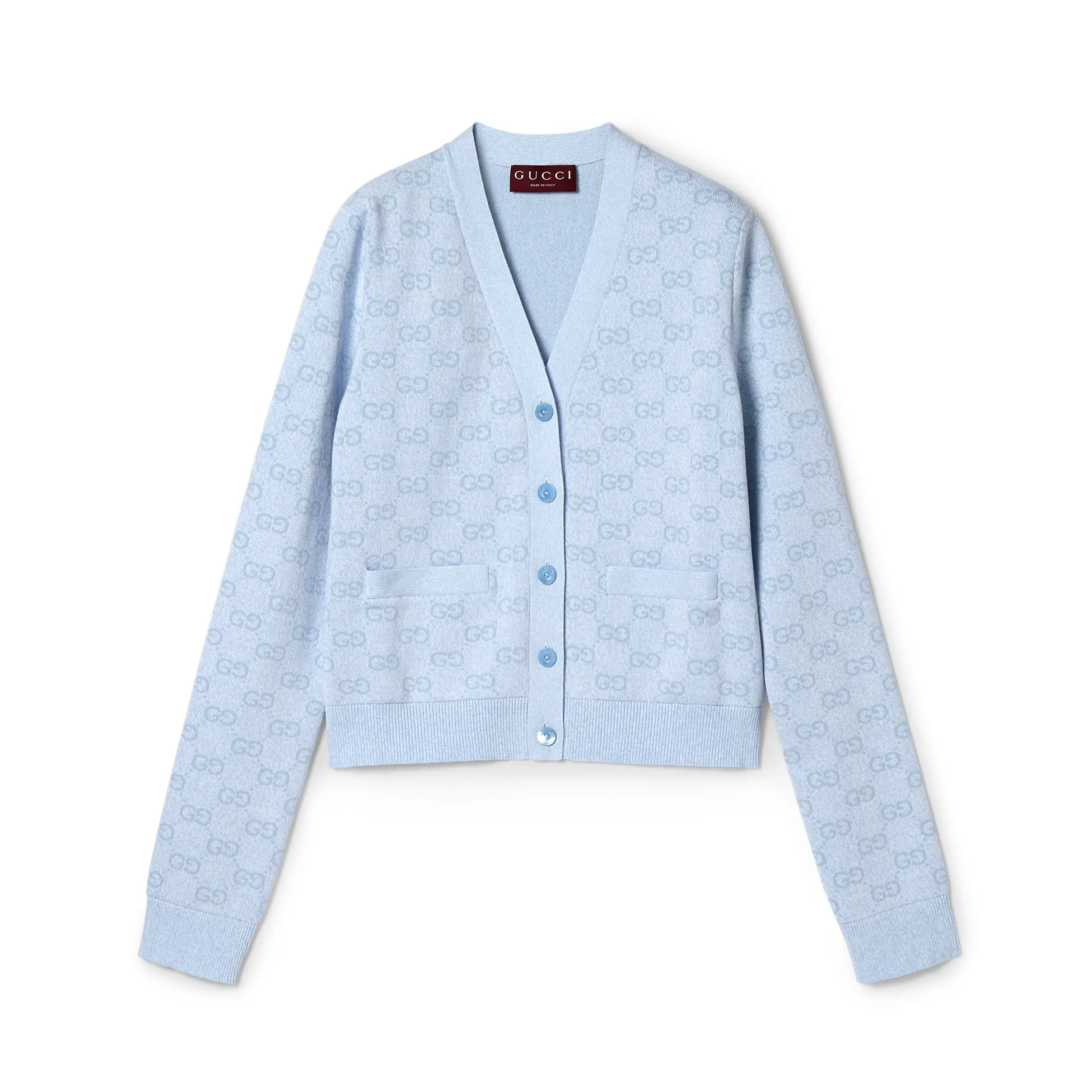 NIGO Gucci Women's Spring And Fall V-neck Single Breasted Drop Shoulder Long Sleeved Knit Cardigan Jacket #nigo77431