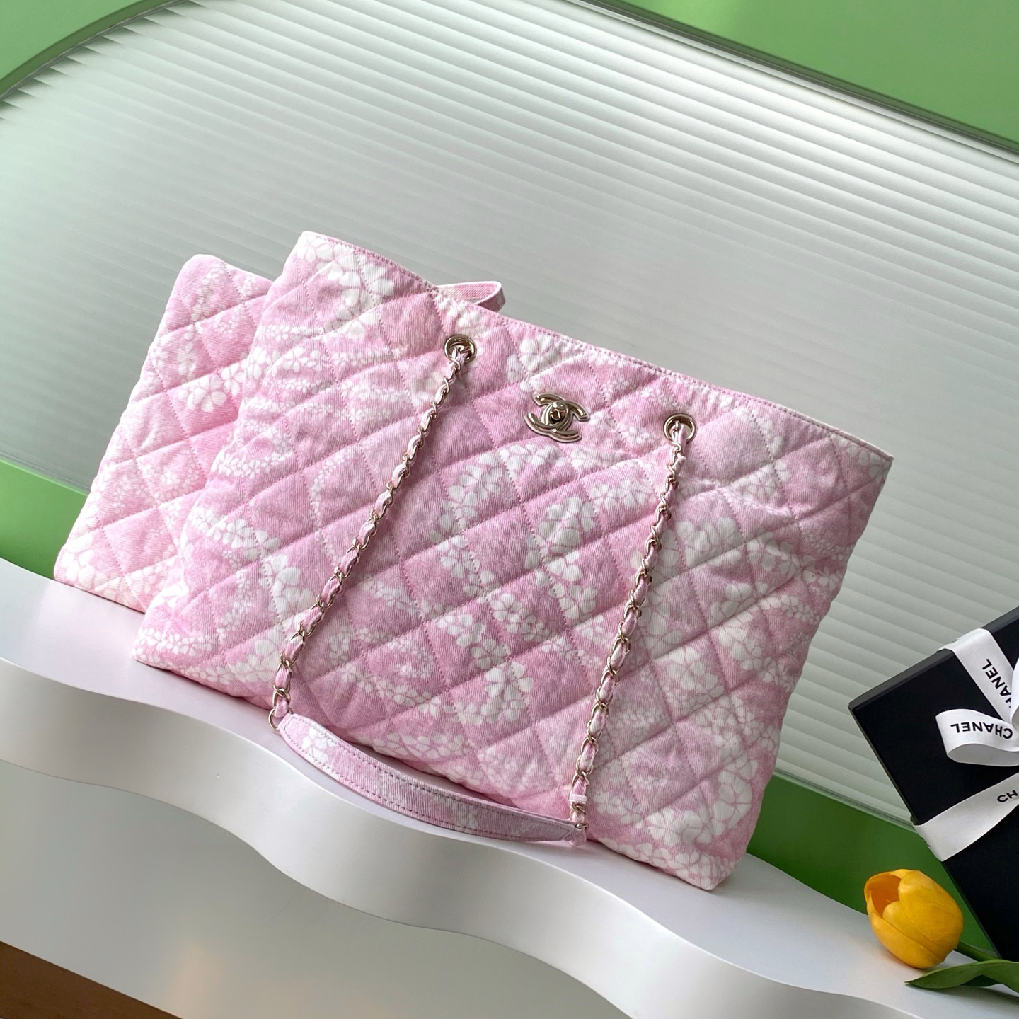 NIGO Chanel Women's Solid Color Chain Cherry Blossom Print Cotton Shoulder Bag Bags #nigo77446