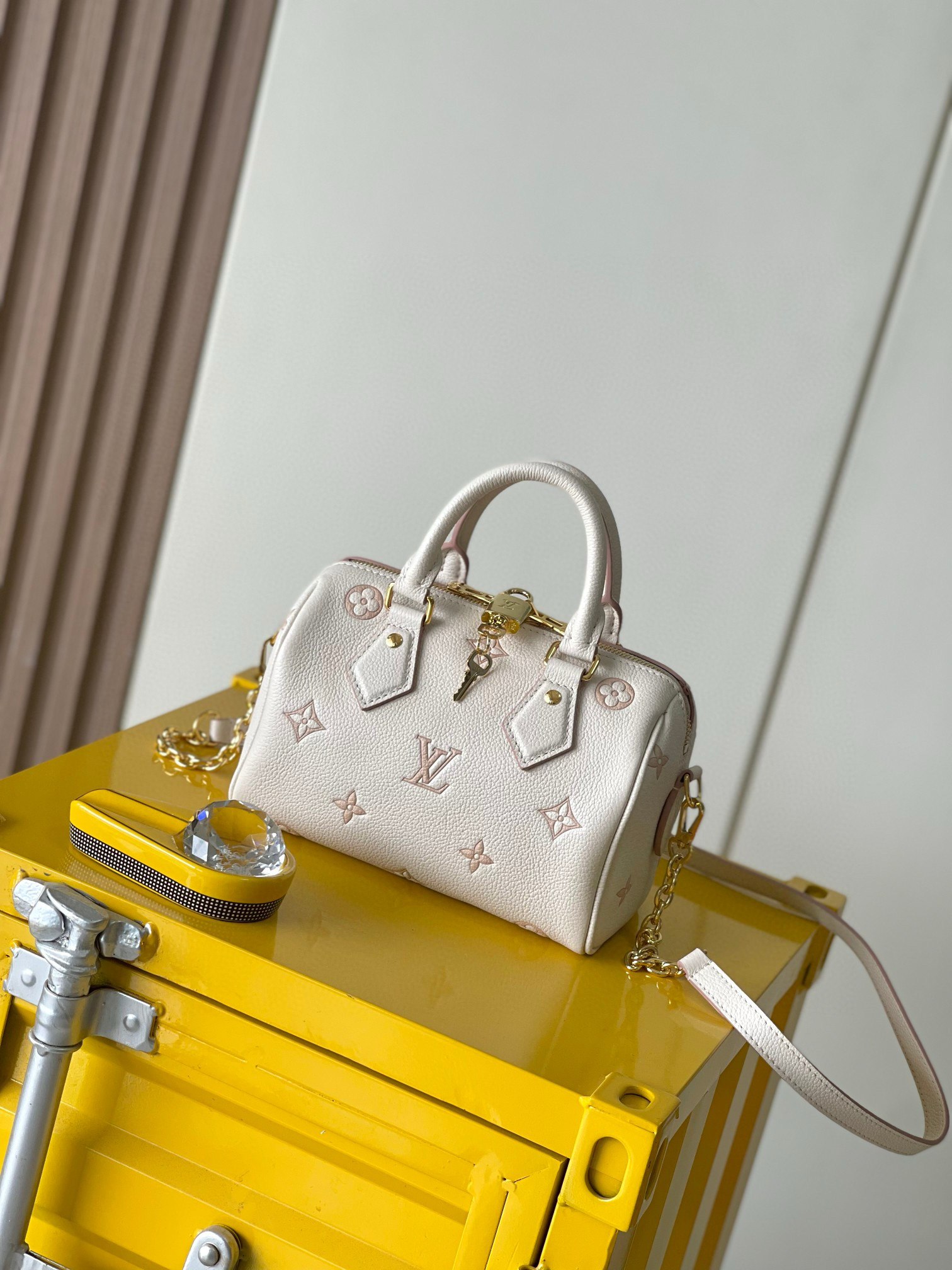 NIGO Louis Vuitton Speedy Bandoulière 20 Women's Removable Adjustable Shoulder Strap Zipper Closure Letter Printed Coated Canvas Shoulder Slanting Handbag Bag Bags #nigo77453