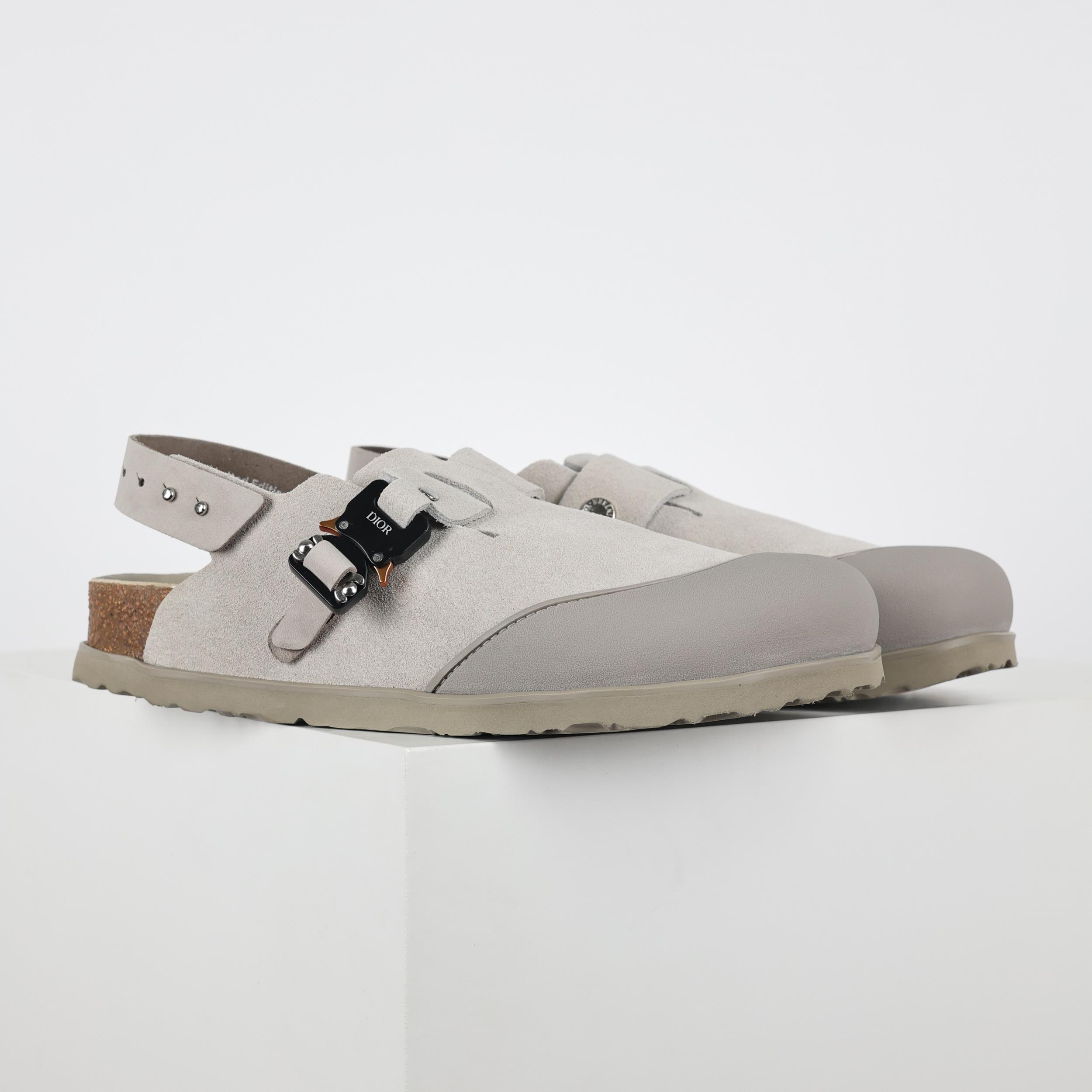 NIGO Dior X Birkenstock Tokio Men's And Women's Solid Color Wool Fiber Upper Suede Birkenstock Sandals Shoes #nigo77458