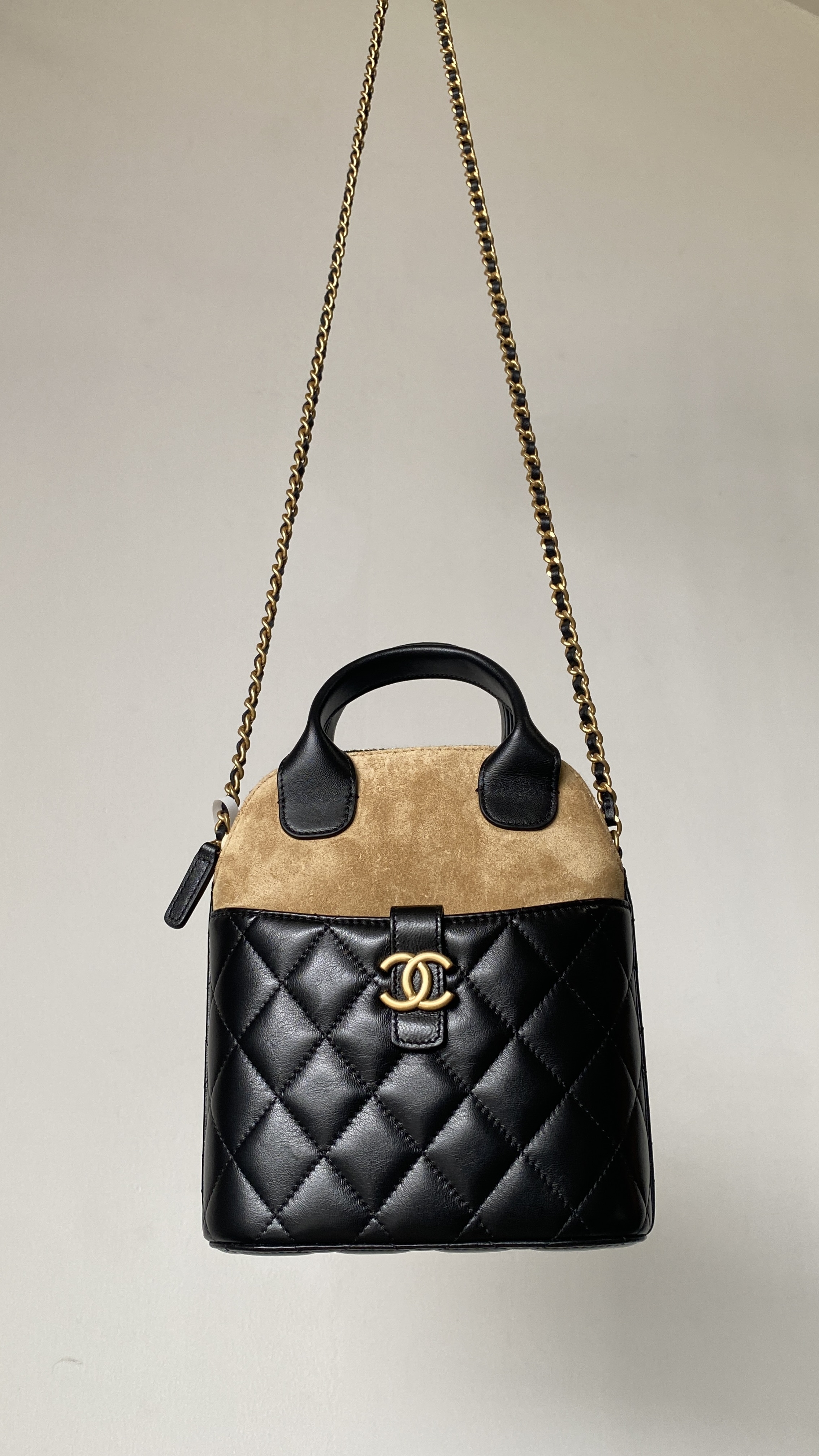 NIGO Chanel Women's Multicolored Chain Shoulder Strap Suede And Leather Shoulder Bag Handbag Bags #nigo77467