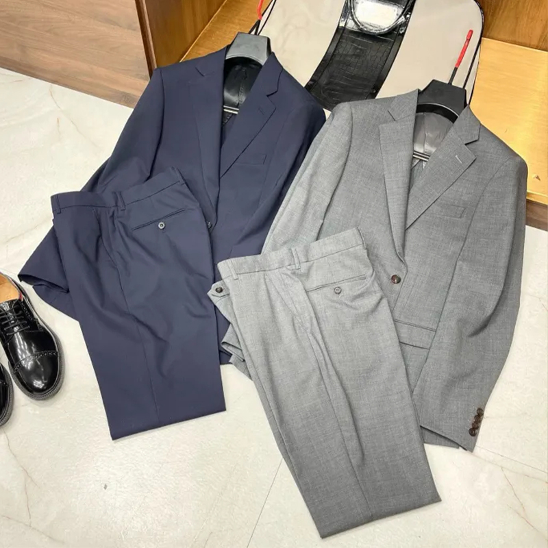 NIGO Loro Piana Men's Spring And Autumn Gentleman Bamboo Fiber Wool Suit Jacket Fashion Temperament Lapel Single-breasted Jacket Suit Pants Suit Set Ngvp #nigo8887
