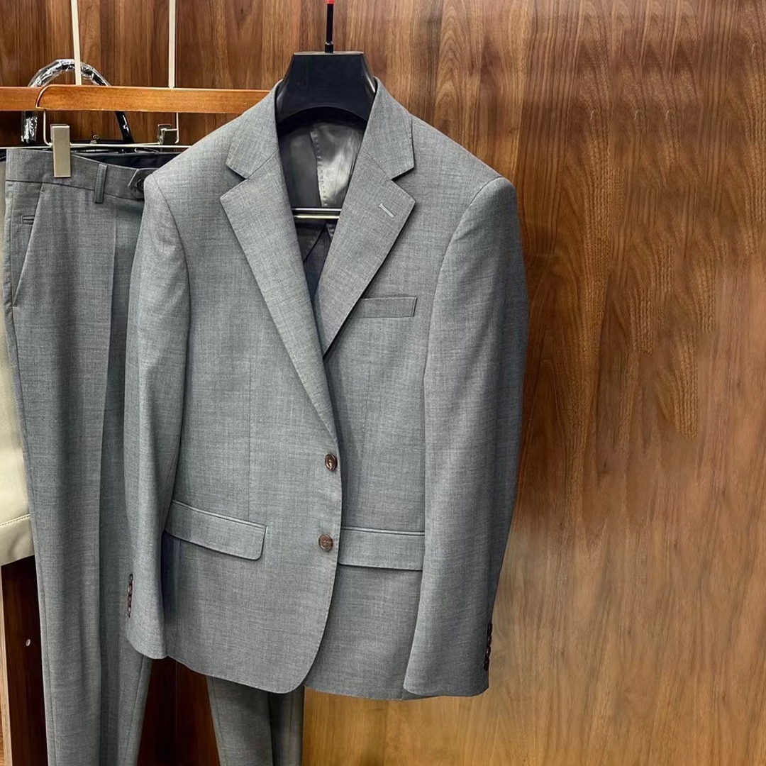 NIGO Loro Piana Men's Spring And Autumn Gentleman Bamboo Fiber Wool Suit Jacket Fashion Temperament Lapel Single-breasted Jacket Suit Pants Suit Set Ngvp #nigo8887