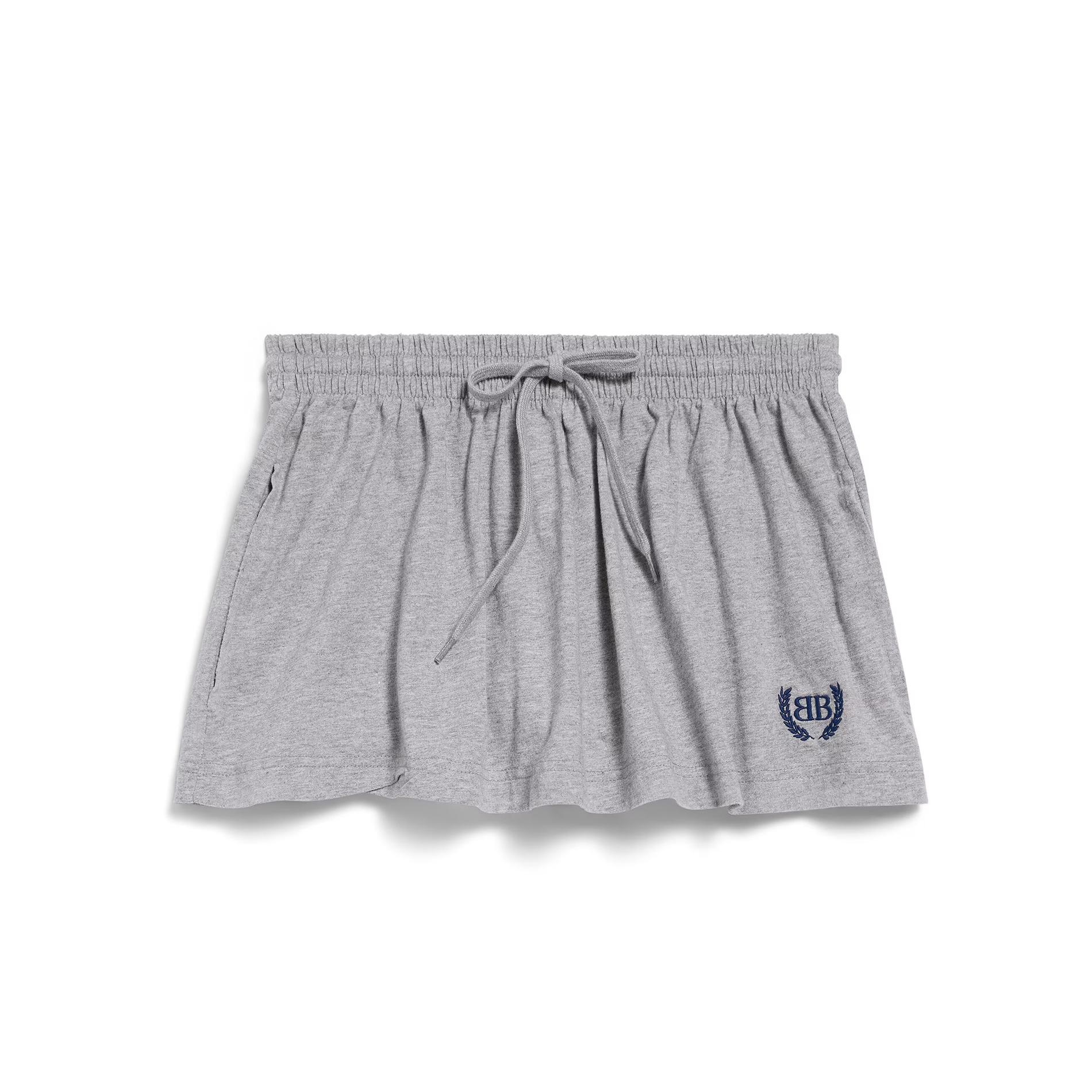 NIGO Balenciaga Men's And Women's Summer Solid Color Embroidered Logo Print Elastic Waist Drawstring Cotton Casual Shorts #nigo77488