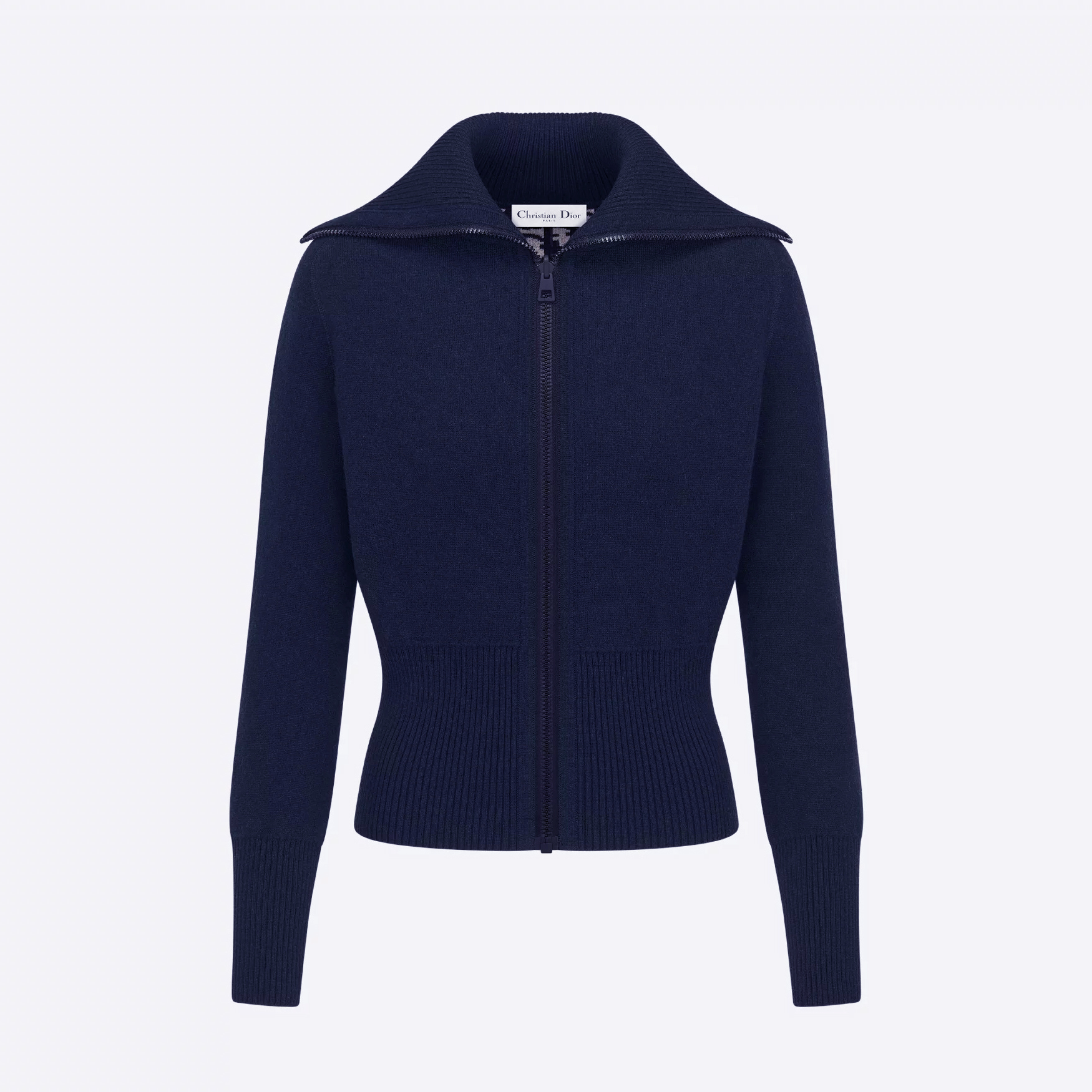 NIGO Dior Women's Spring/Autumn Solid Color Double-Sided Knitted Letter Print Zipper Collar Long Sleeve Jacket and Casual Pants Set Suit #nigo77492