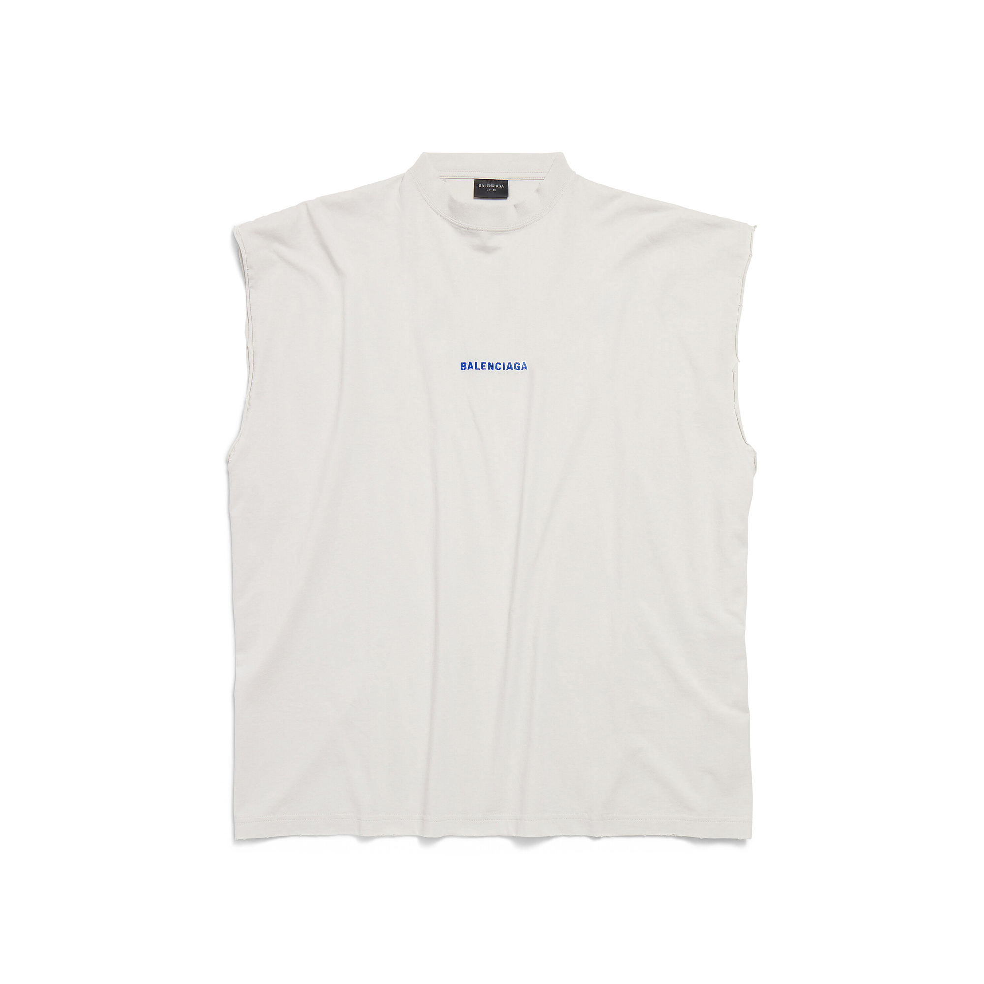NIGO Balenciaga Men's Summer Solid Color Embroidered Letter Print Cotton Crew Neck Sleeveless Top T-Shirt #nigo77489