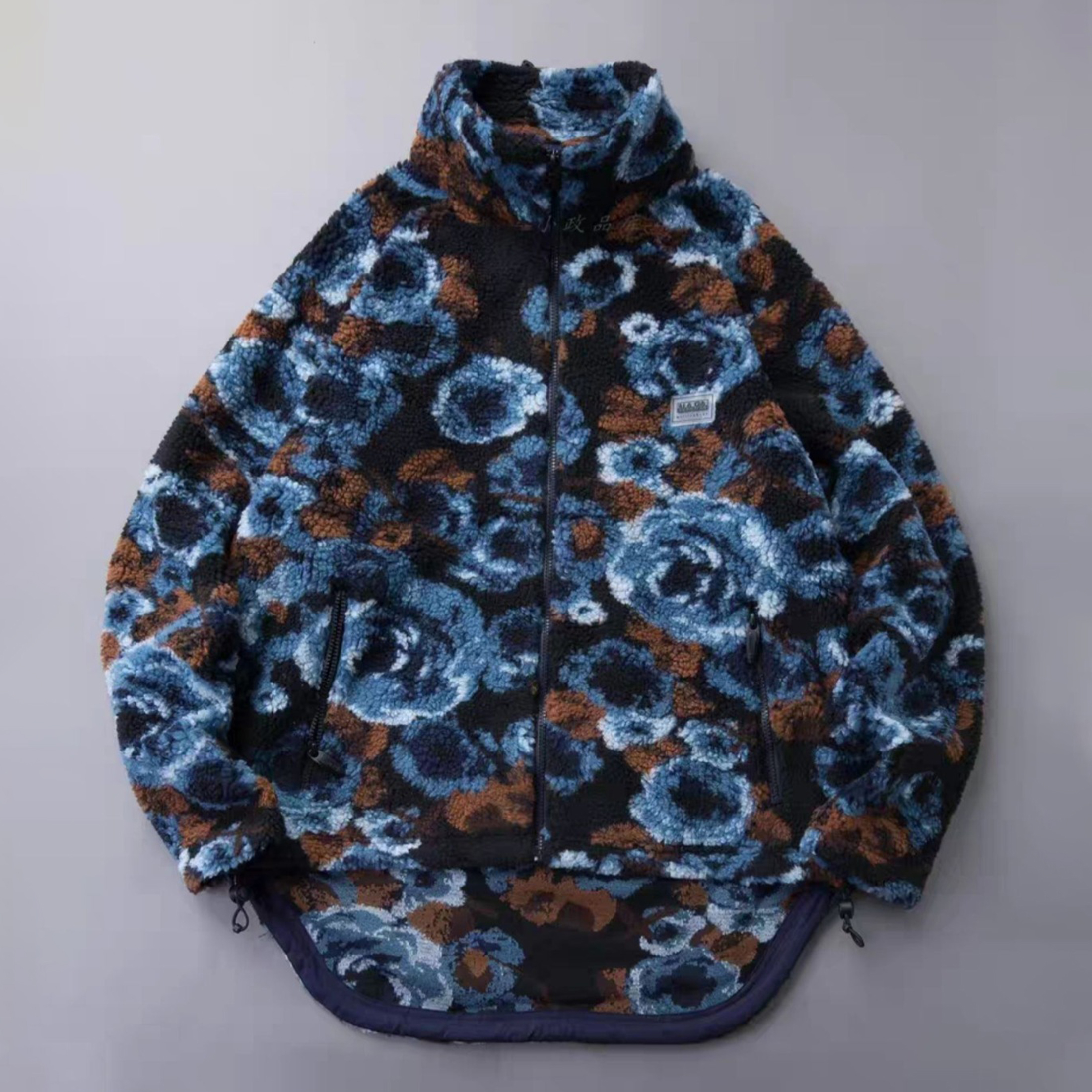 NIGO Martine Rose Men's Fall And Winter Rose Lambswool Jacket Retro Trend High Street Fashion Casual Collar Zipper Sweater Coat Ngvp #nigo1752