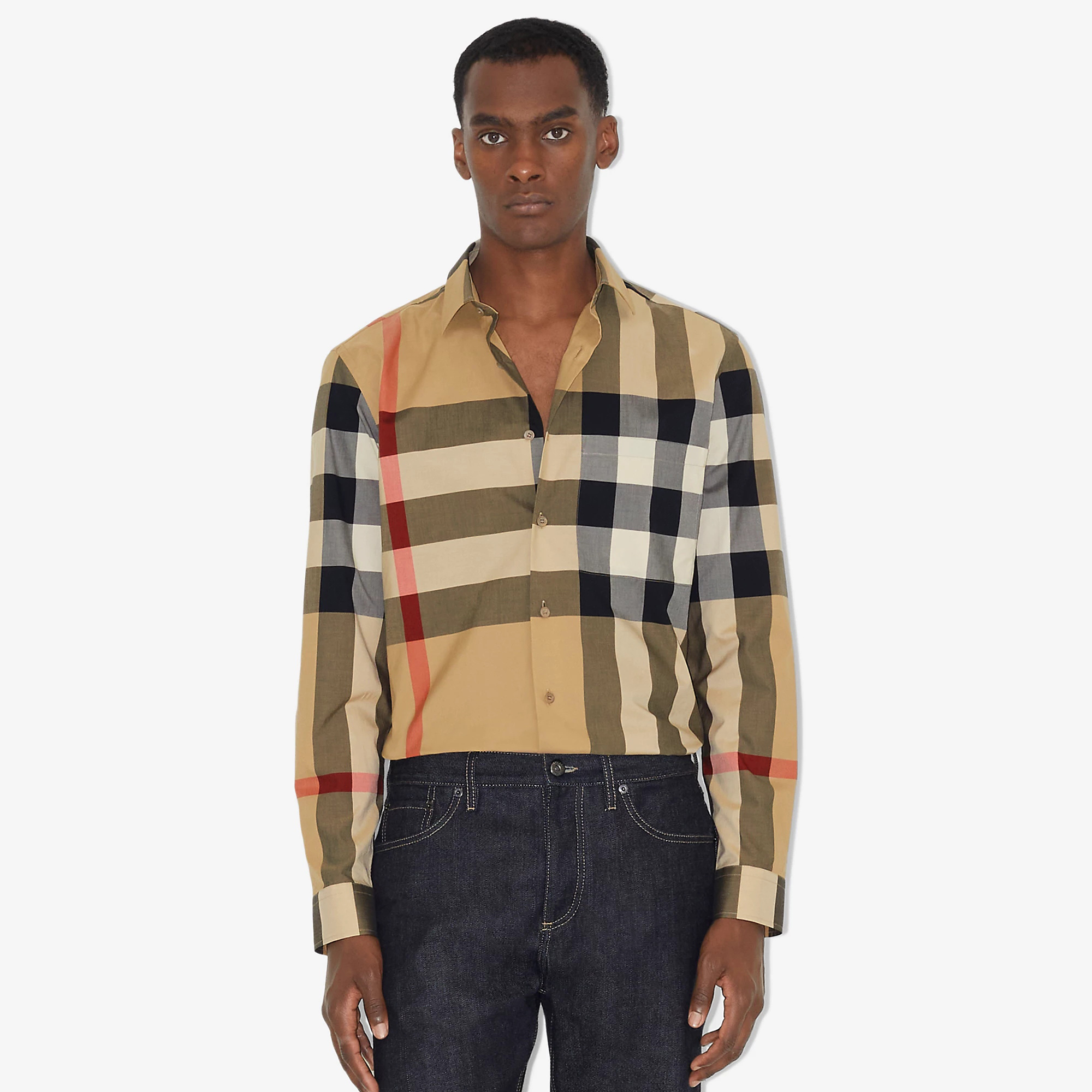 NIGO Burberry Men's Spring/Summer Checkered Print Single-Breasted Long-Sleeved Shirt #nigo77498