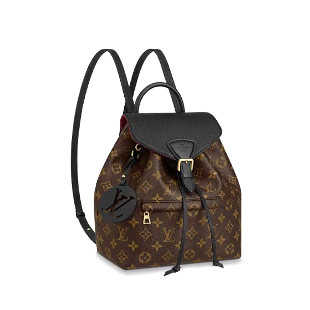 NIGO Louis Vuitton Montsouris Women's Brown Letter Print Canvas and Leather Backpack Bag Bags #nigo77524