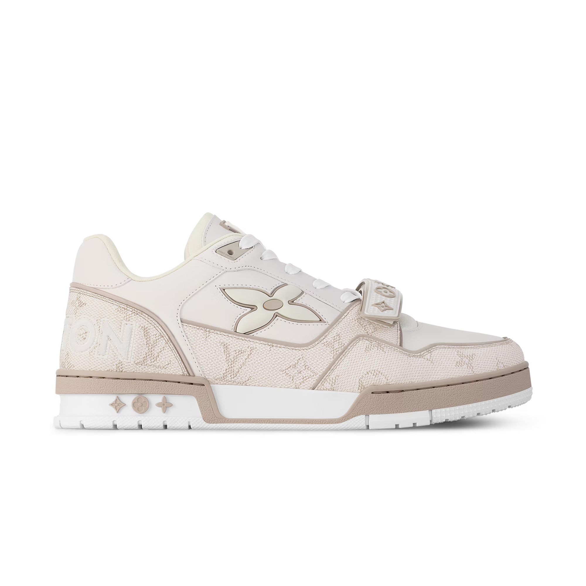 NIGO Louis Vuitton LV Trainer Men's Solid Color Plain Grained Leather and Monogram Low-Top Lace-Up Sneakers Shoes #nigo77521