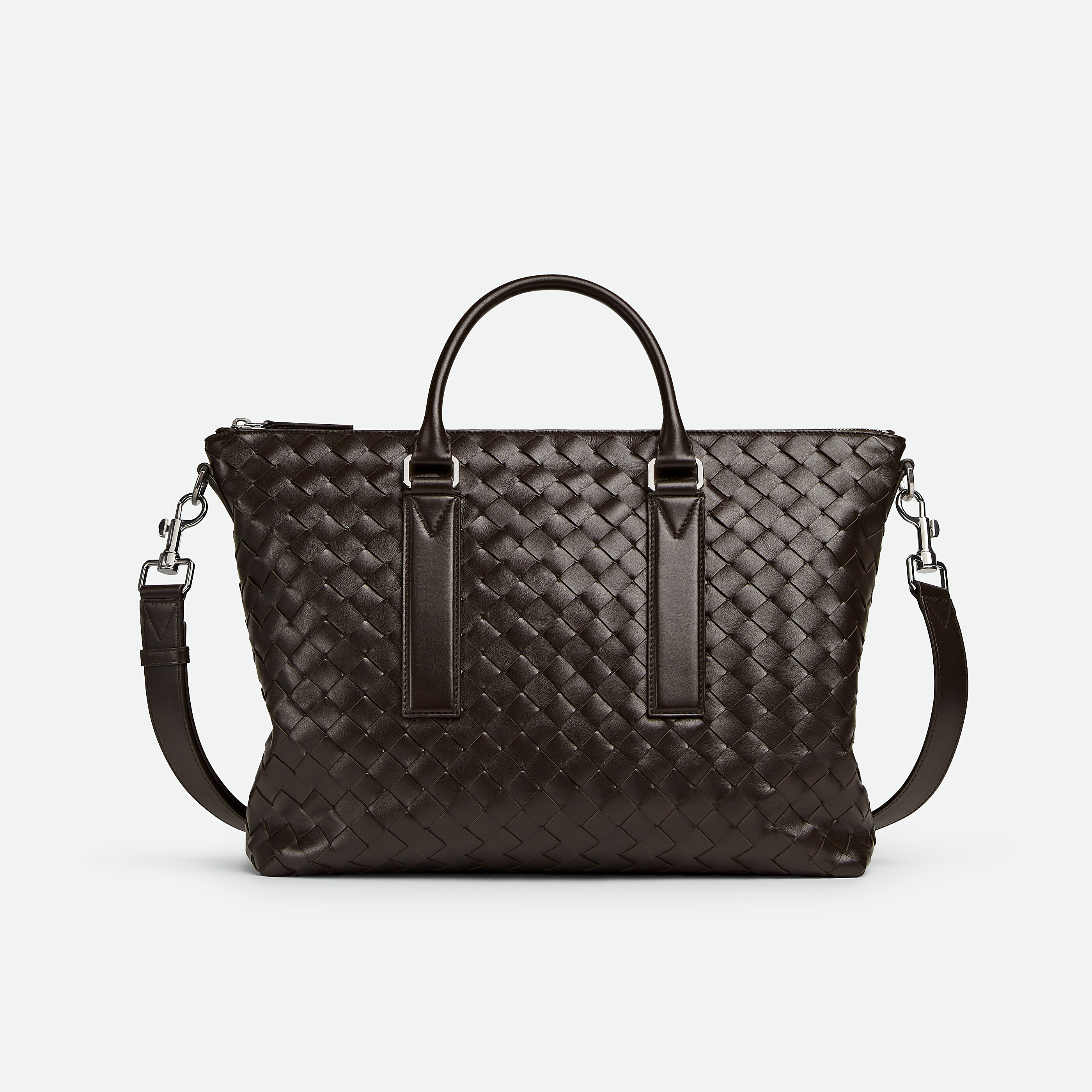 NIGO Bottega Veneta Intrecciato Men's Solid Color Adjustable Detachable Shoulder Strap Woven Calfskin Briefcase Handbag Bag Bags #nigo77518
