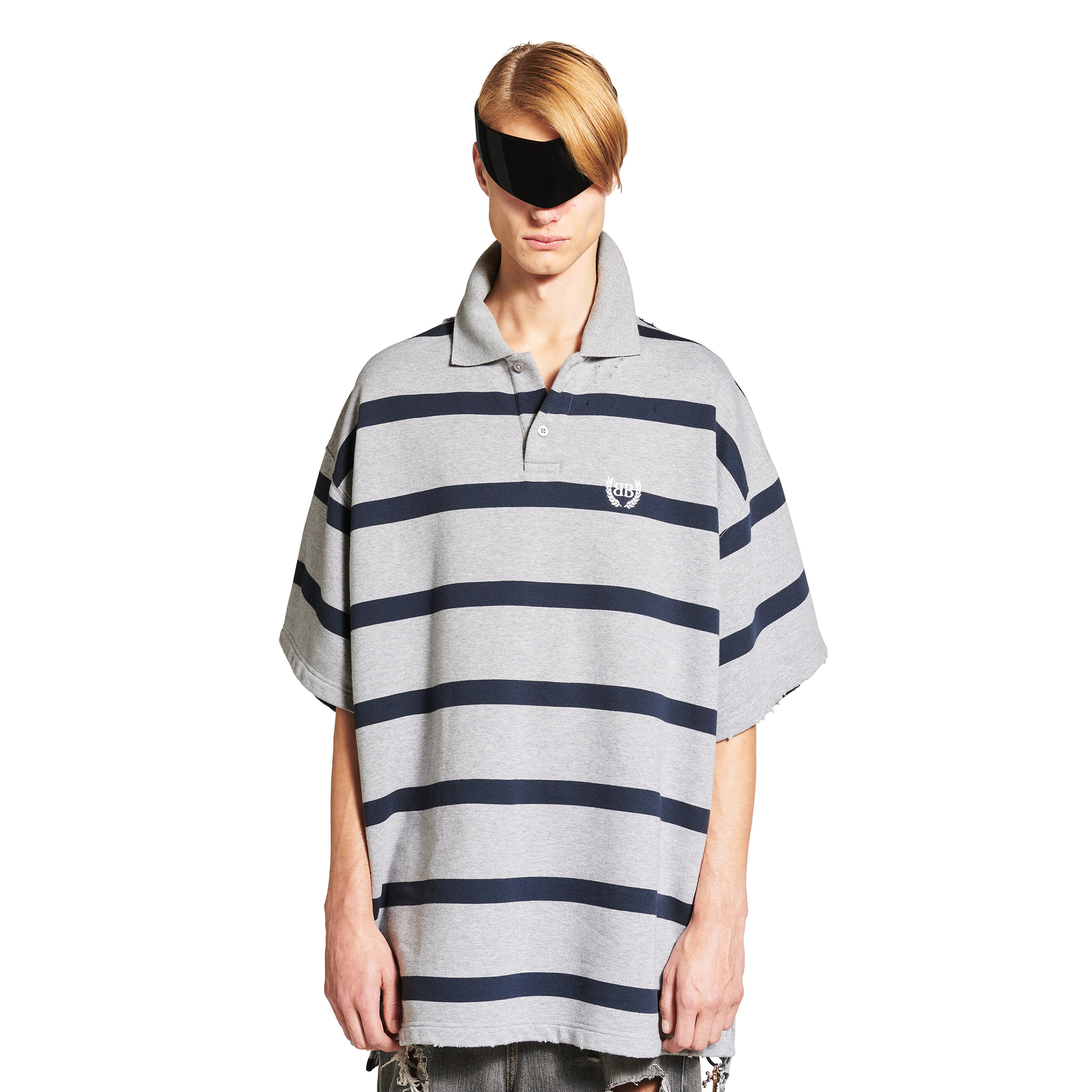 NIGO Balenciaga Laurel Classic Men's Summer Striped Oversized Polo Shirt Short-Sleeve T-Shirt #nigo77517