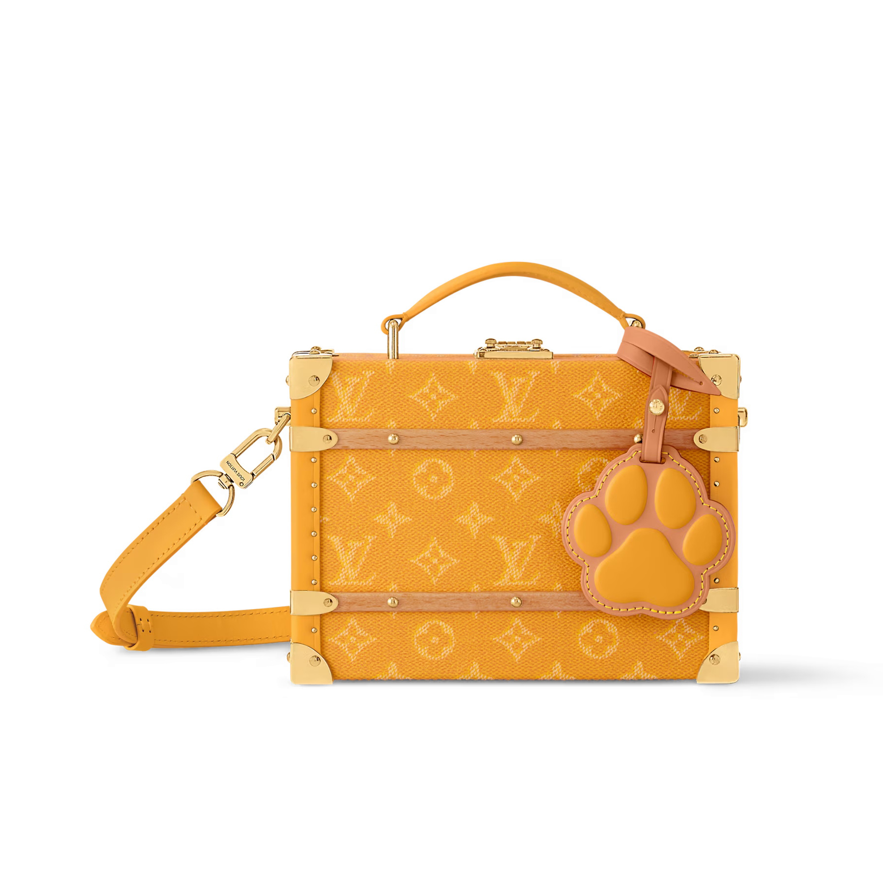 NIGO Louis Vuitton Handle Trunk Women's Solid Color Detachable Adjustable Shoulder Strap Buckle Closure Coated Canvas Box Bag Single Shoulder Crossbody Handbag Bags #nigo77522